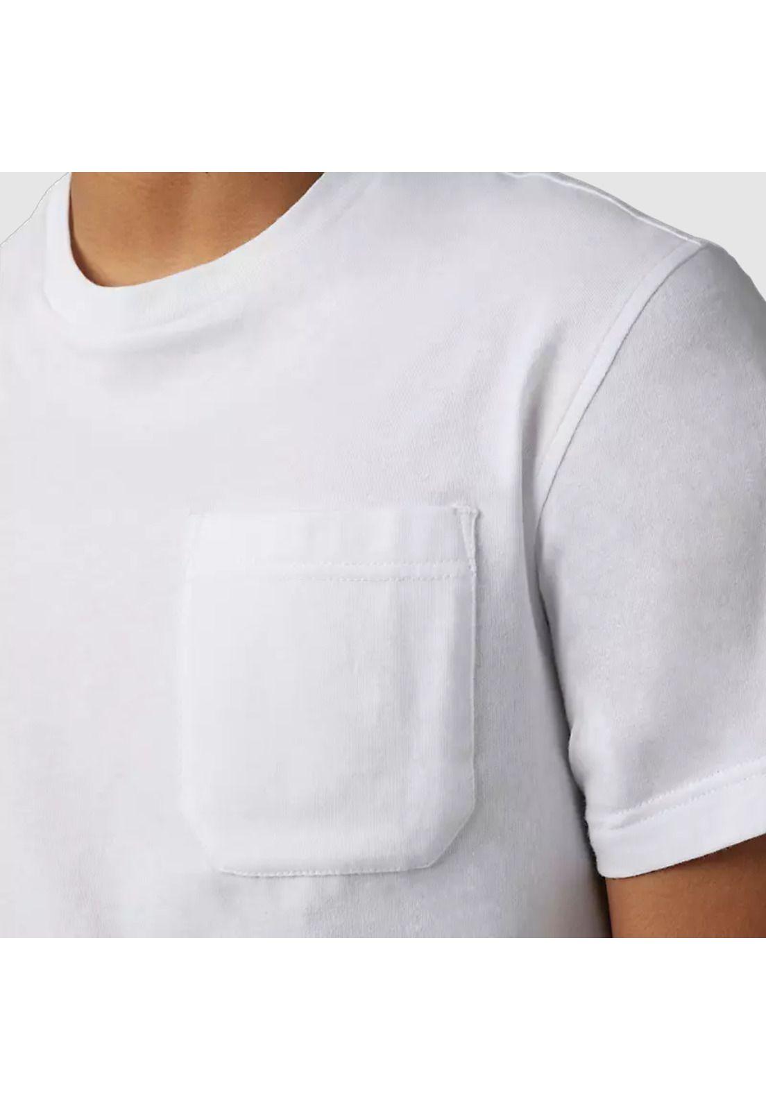Polera Lifestyle Level Up Pocket Blanco Fox-2