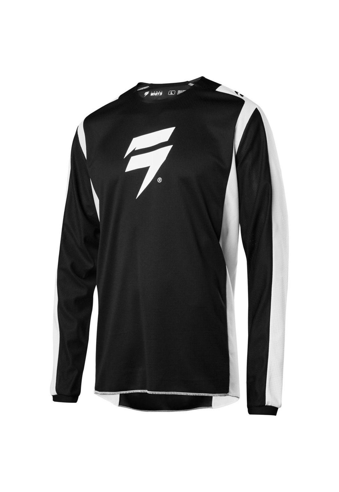 Polera Moto White Label Race 2 Negro/Blanco Shift-2