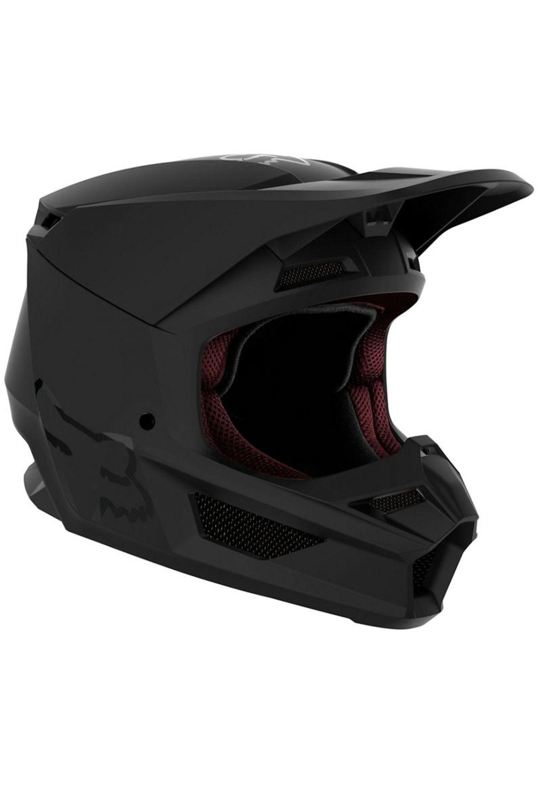Casco Moto V1 Niño Negro Matte Fox-0