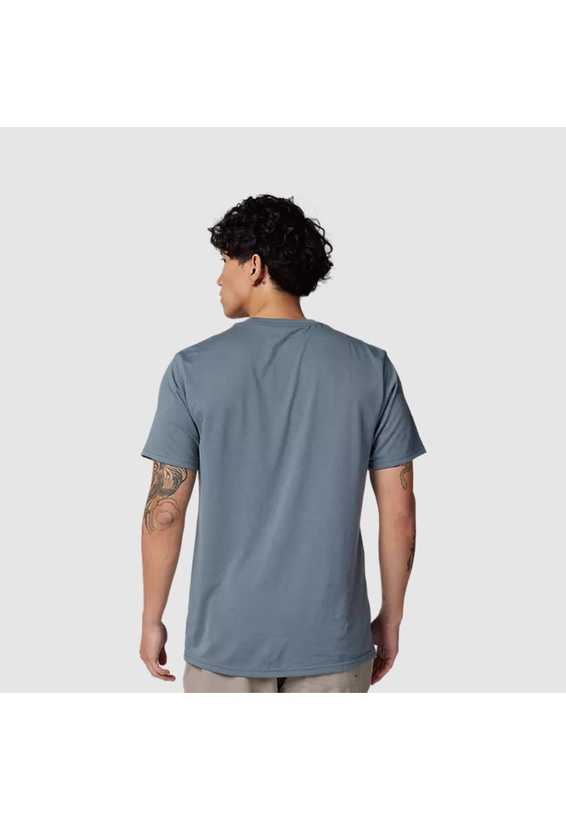 Polera Lifestyle Non Stop Azul Acero Fox-2