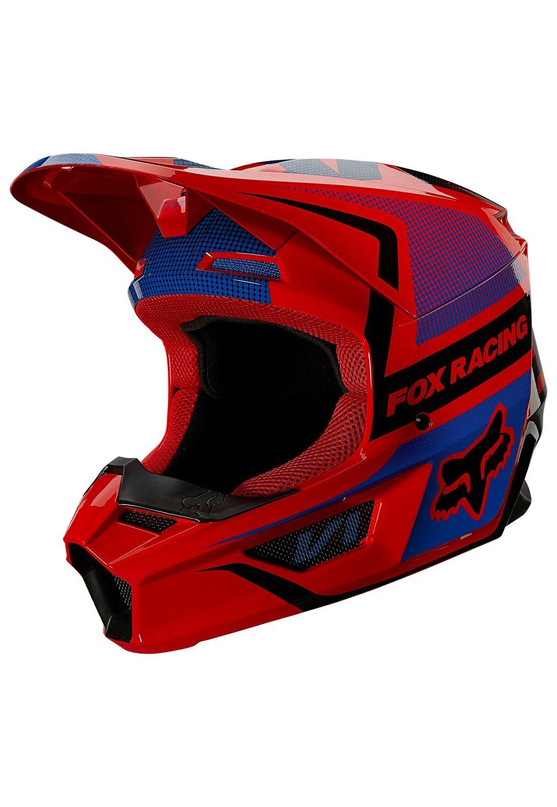 Casco Moto V1 Oktiv Rojo Fox-1