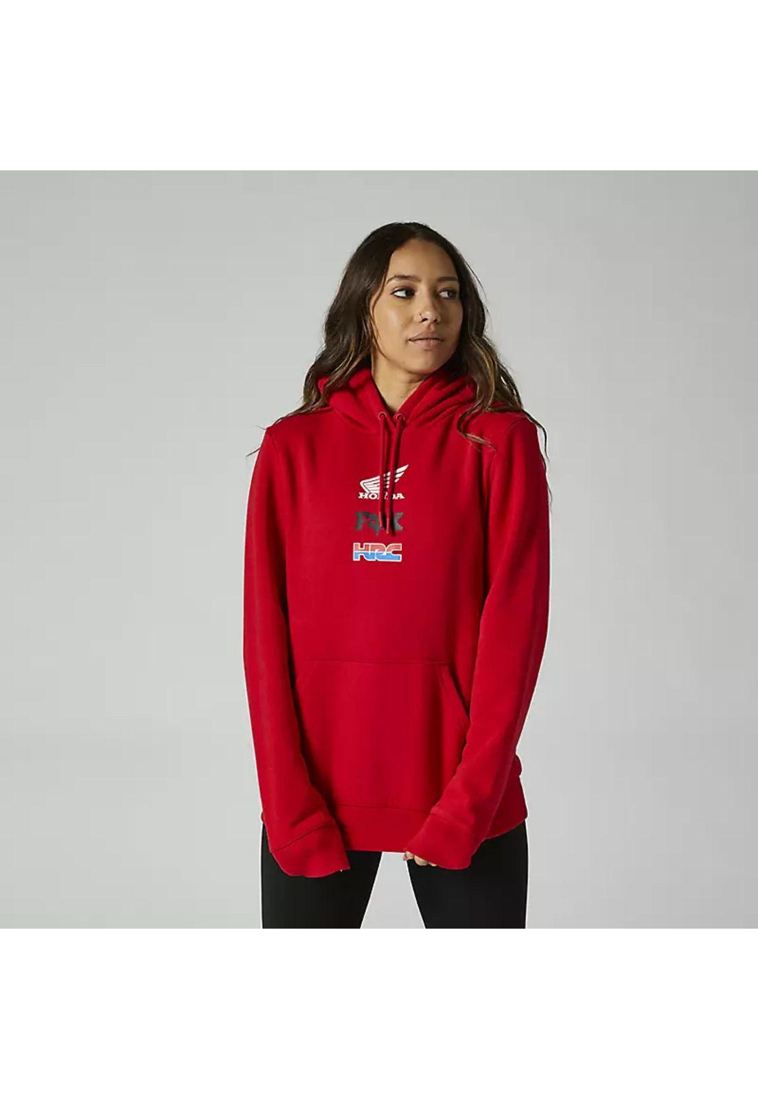Poleron Lifestyle Mujer Honda Wing Rojo Fox-0