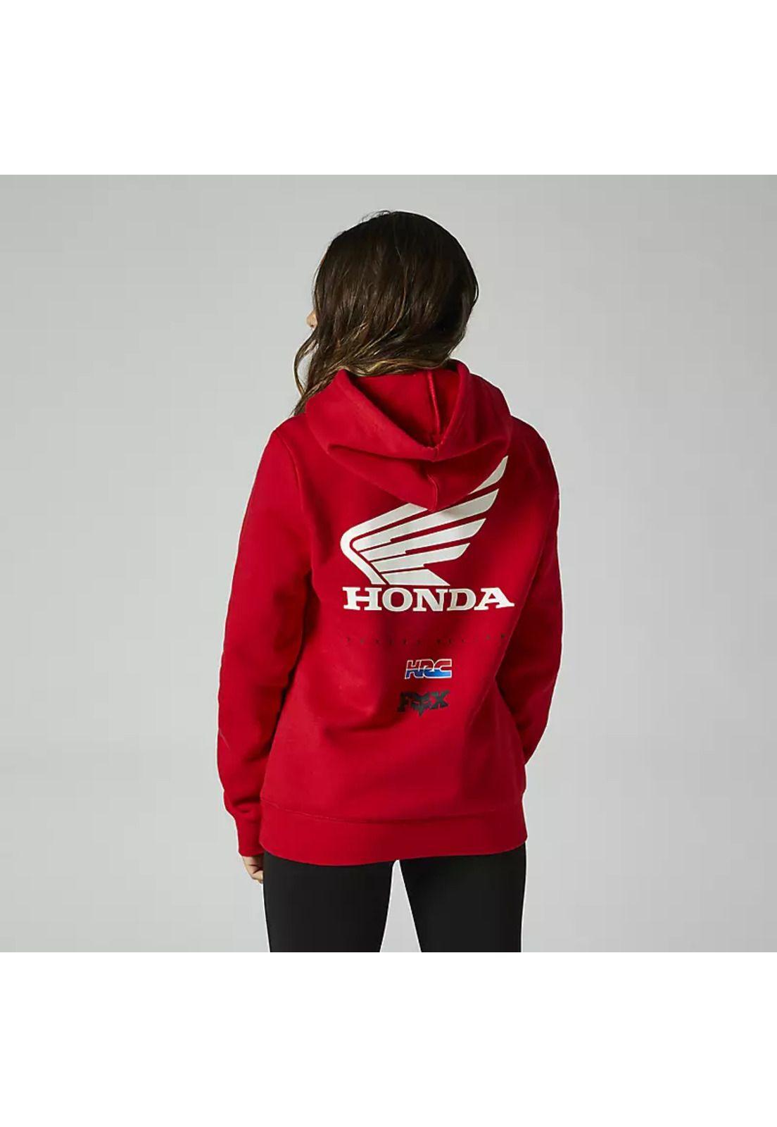 Poleron Lifestyle Mujer Honda Wing Rojo Fox-1