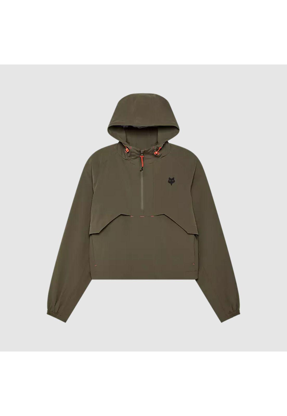 Chaqueta Cortavientos Lifestyle Mujer Survivalist Verde Fox-0
