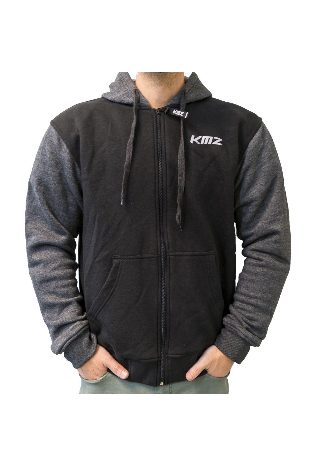 Poleron Moto Dubai Negro/Gris KMZ-0