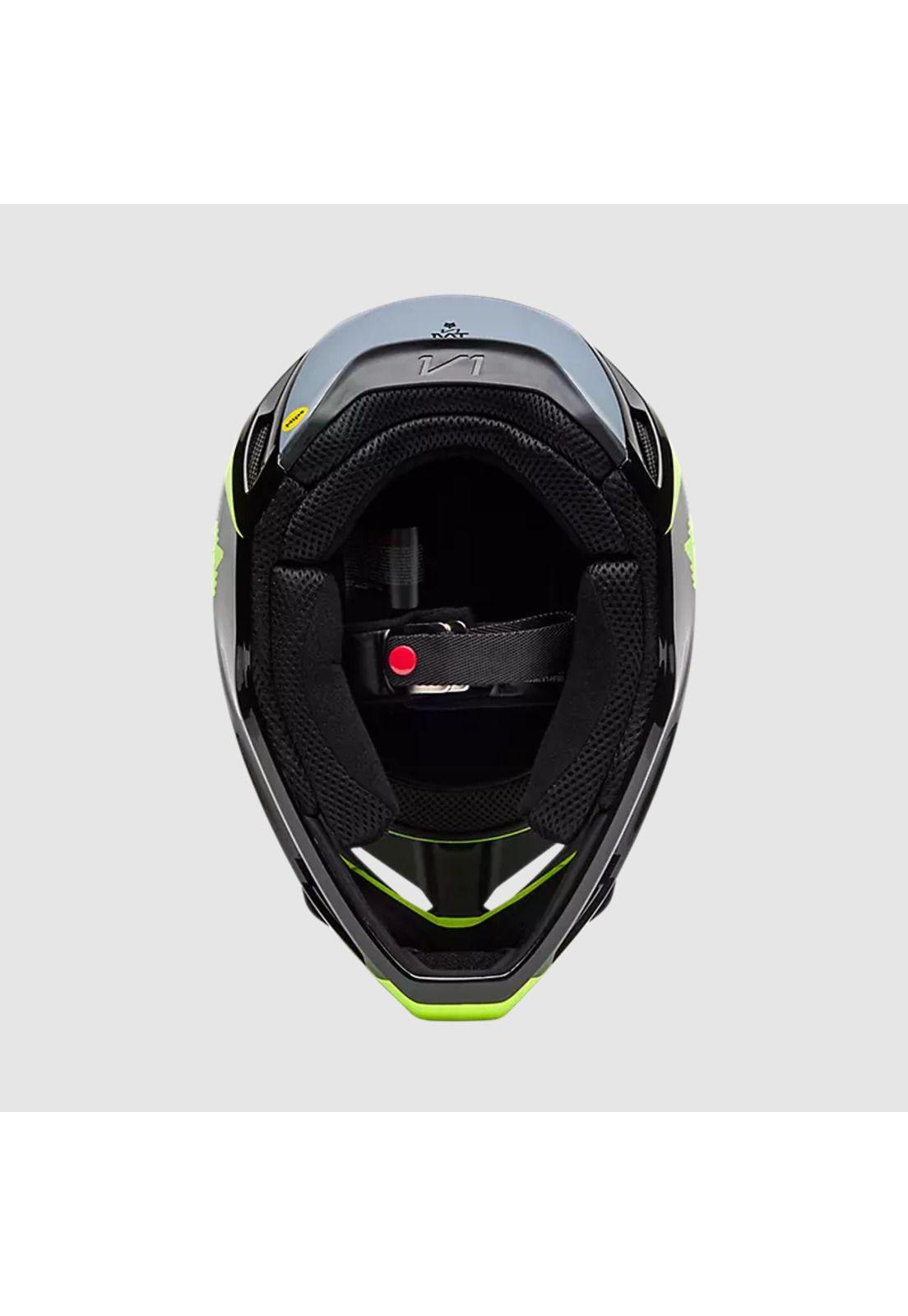 Casco Moto V1 Flow Negro/Amarillo Fox-5