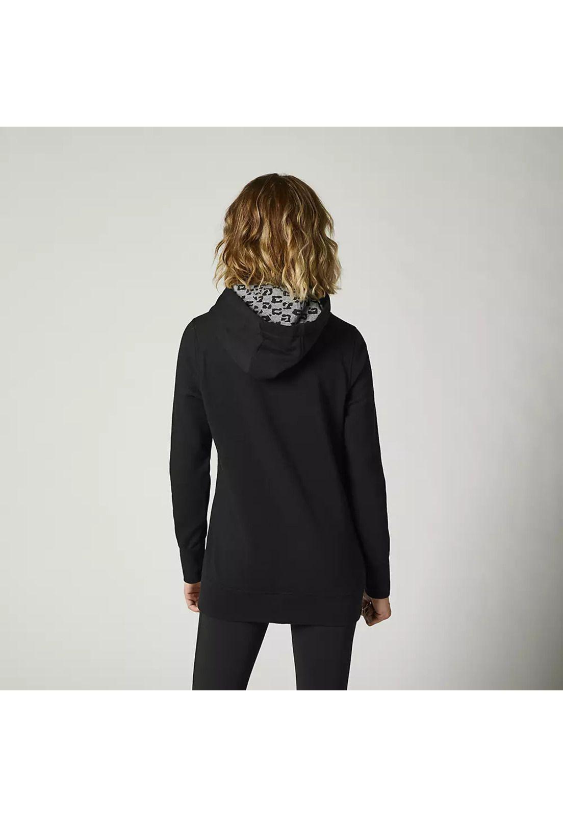 Poleron Lifestyle Mujer Qualify Negro Fox-2