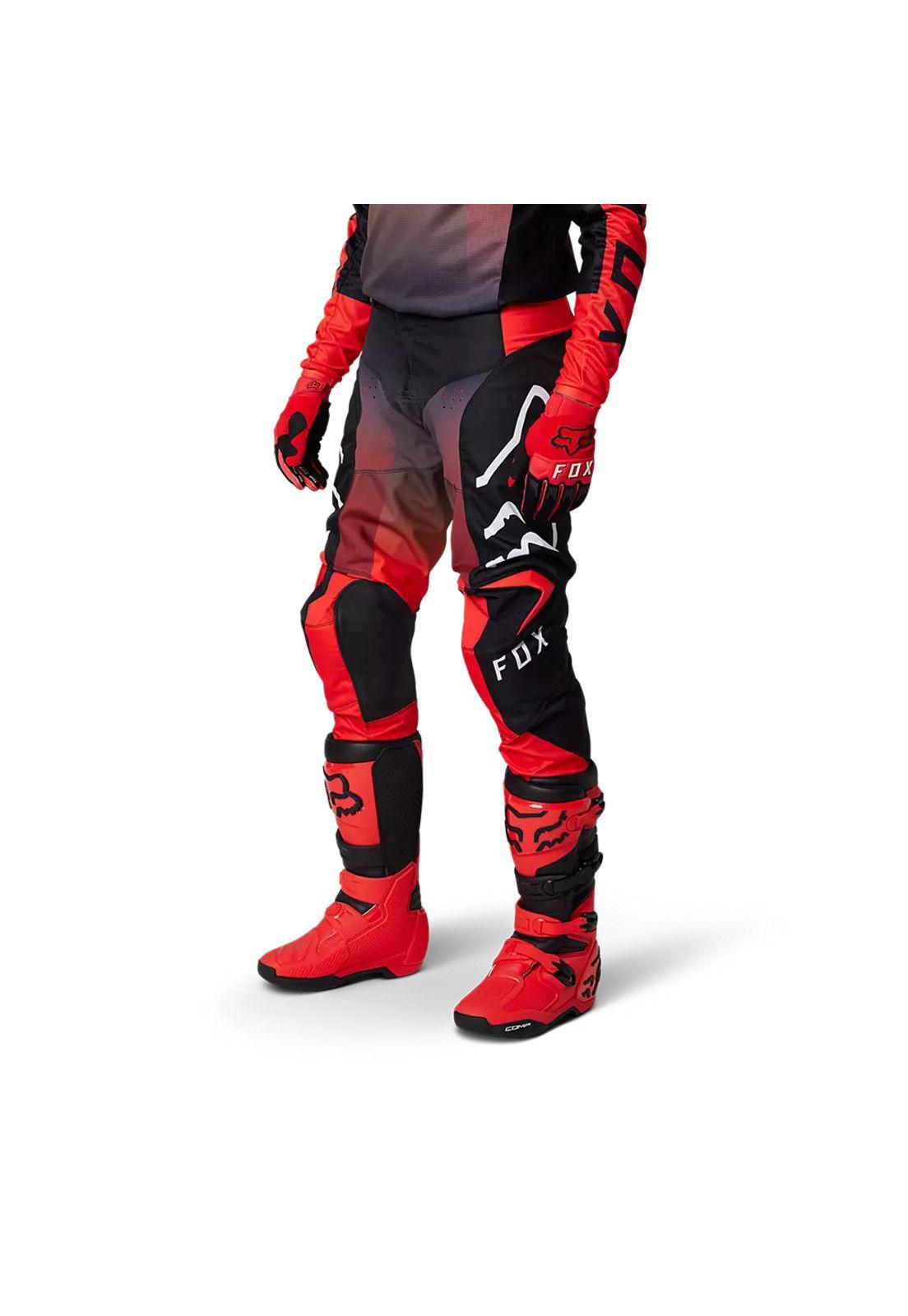 Pantalon Moto 180 Leed Rojo/Negro Fox-1