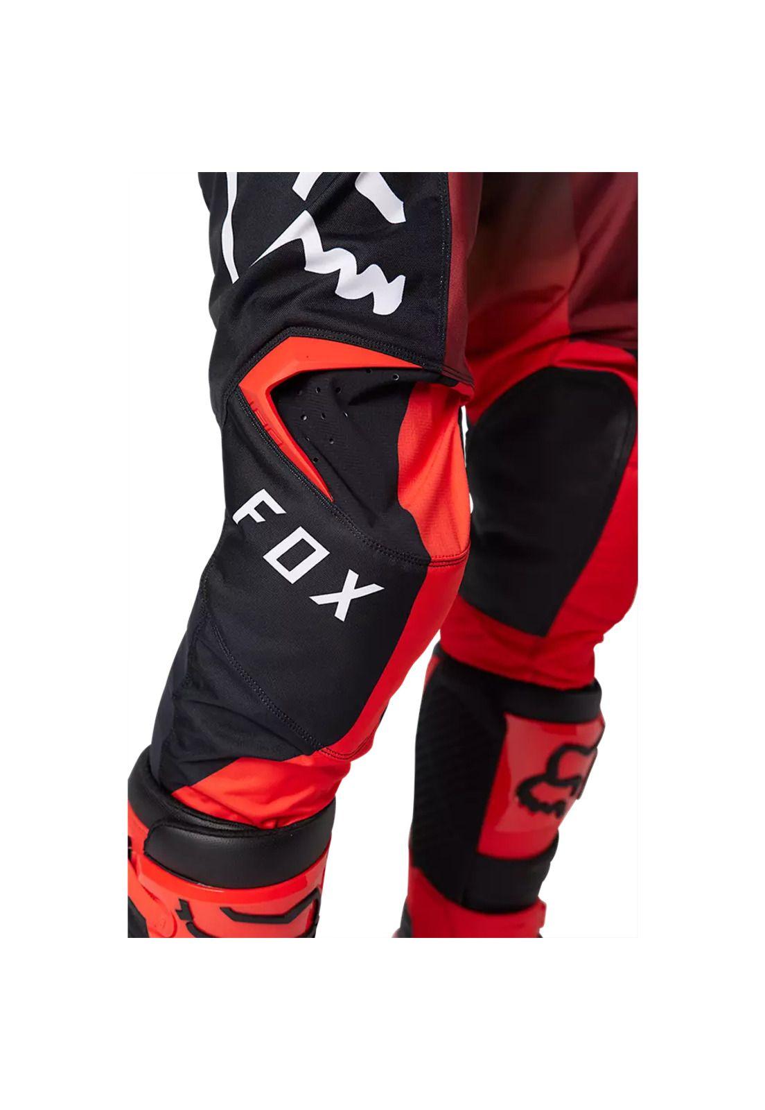 Pantalon Moto 180 Leed Rojo/Negro Fox-4