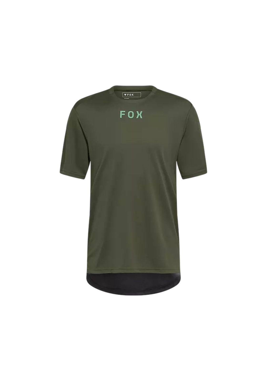 Polera Bicicleta Ranger Wordmark Verde Fox-0