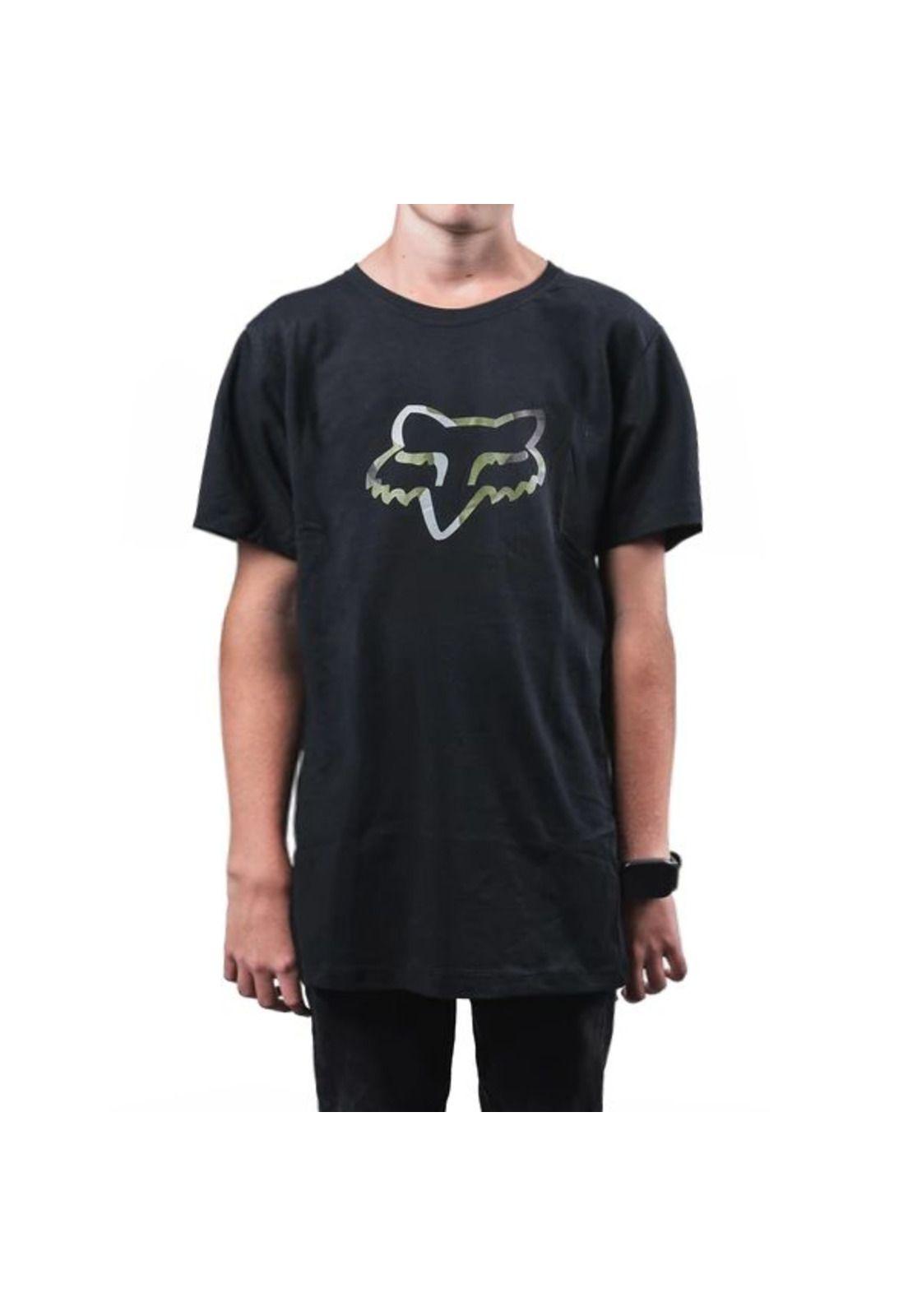 Polera Lifestyle Niño Legacy Head Negro Fox-0