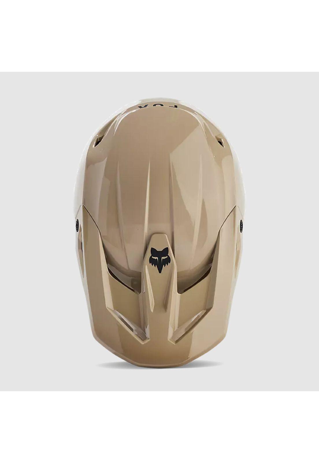 Casco Moto V1 Solid Cafe Claro Fox-3