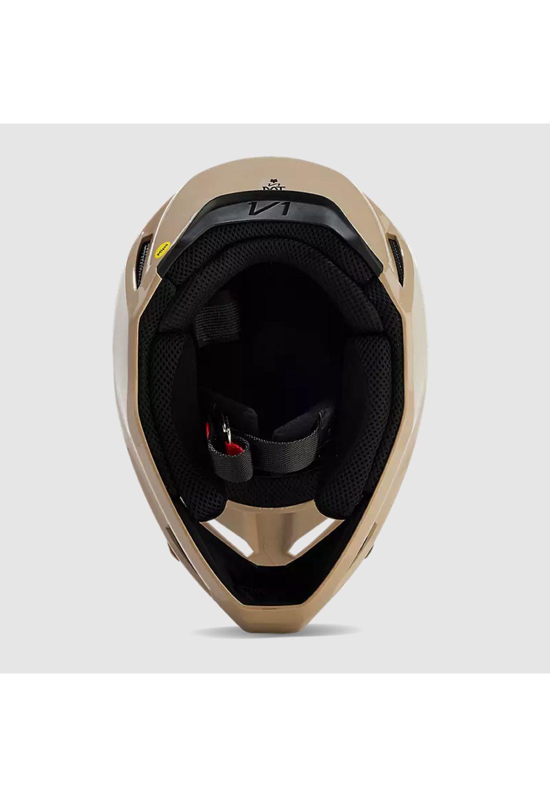 Casco Moto V1 Solid Cafe Claro Fox-5
