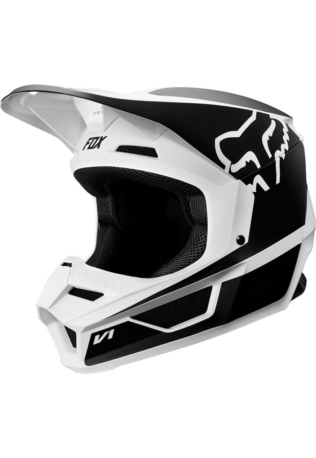 Visera Moto Niño V1 Przm Negro/Blanco Fox-2