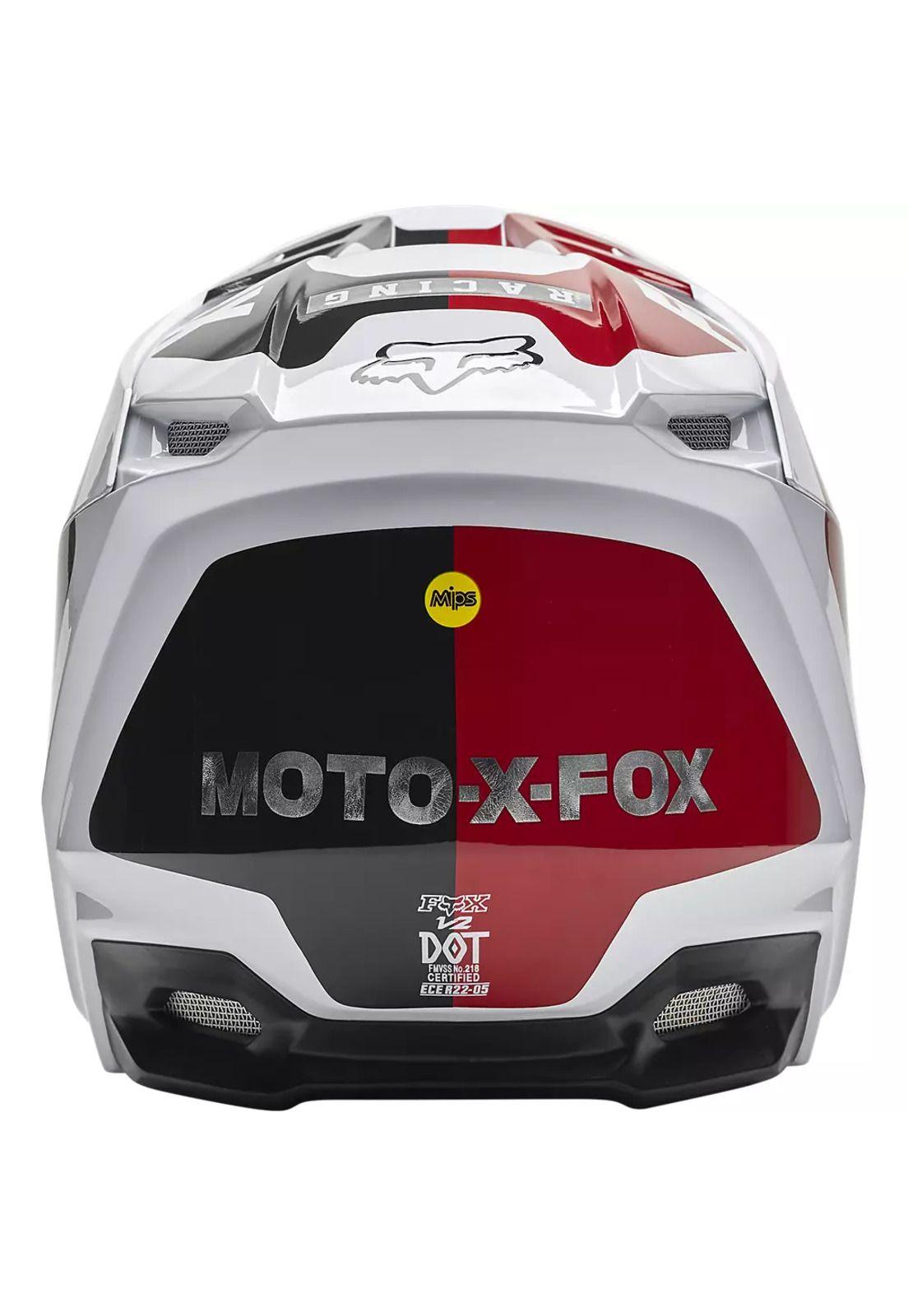Casco Moto V2 Paddox Rojo Fox-4