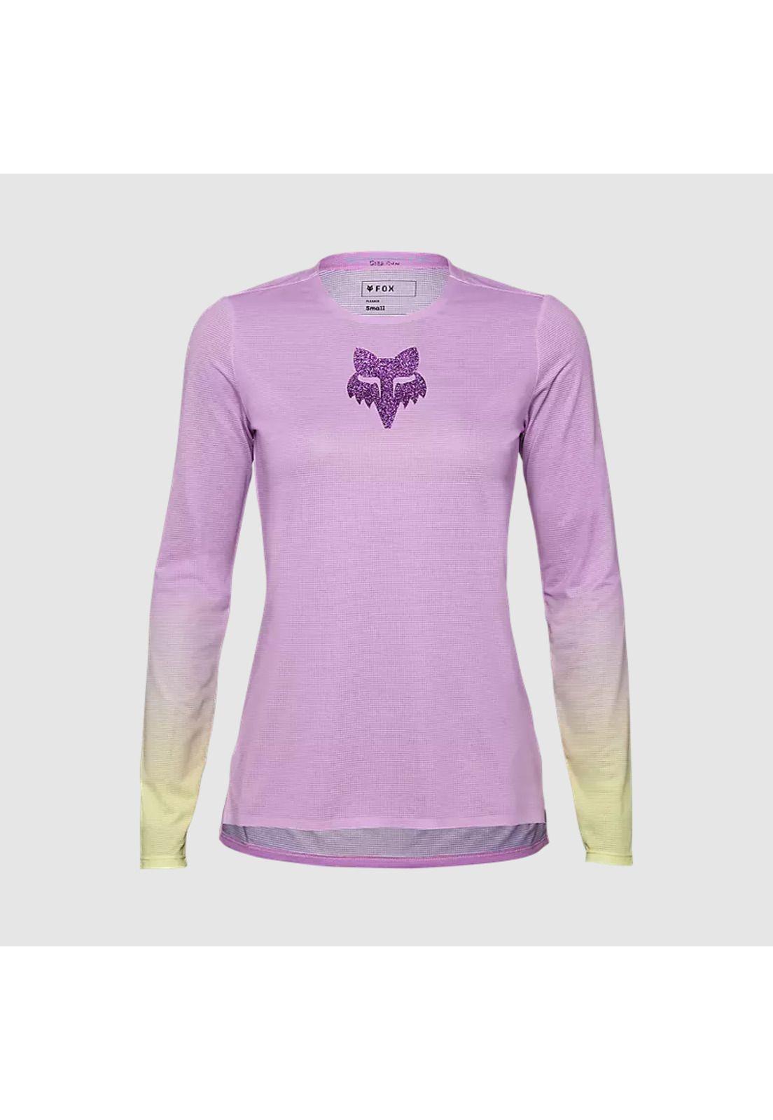 Polera Bicicleta Mujer Flexair TS57 Edicion Limitada Manga Larga Rosado Fox-0