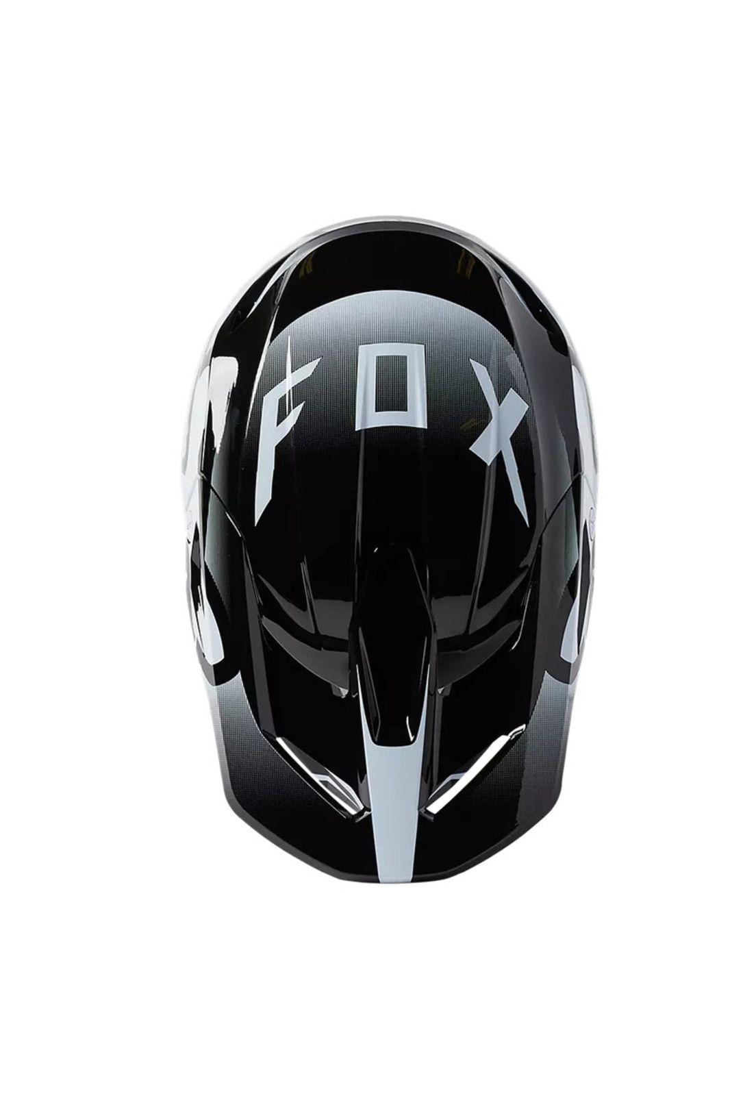 Casco Moto Niño V1 Leed Blanco/Negro Fox-3