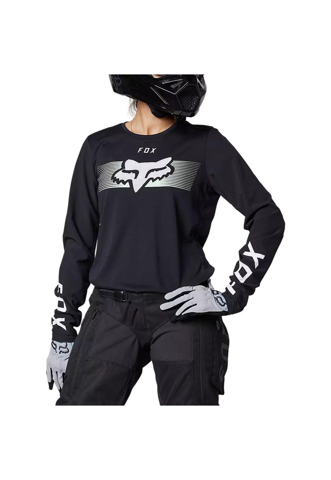 Polera Moto Mujer Ranger Off Road Negro Fox-1