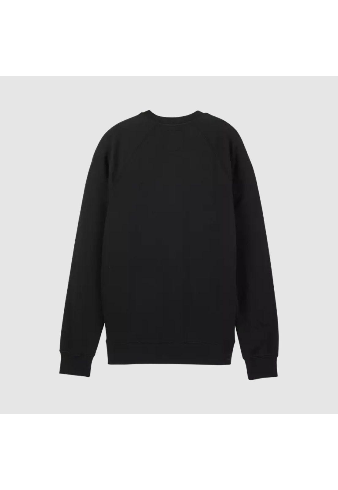 Poleron Lifestyle Sin Capucha Absolute Crew Negro Fox-2