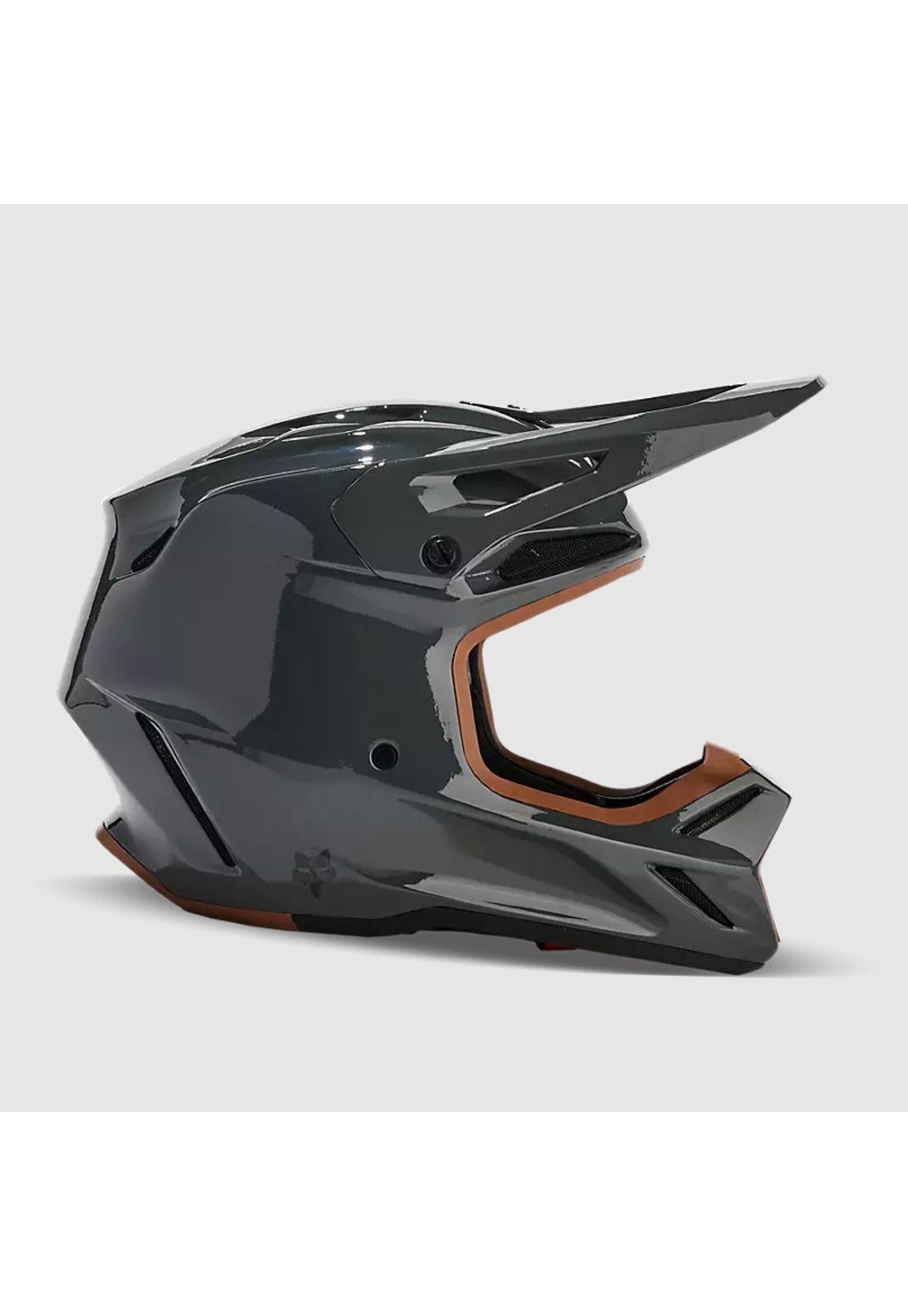 Casco Moto V3 RS Carbon Solid Gris Oscuro Fox-1