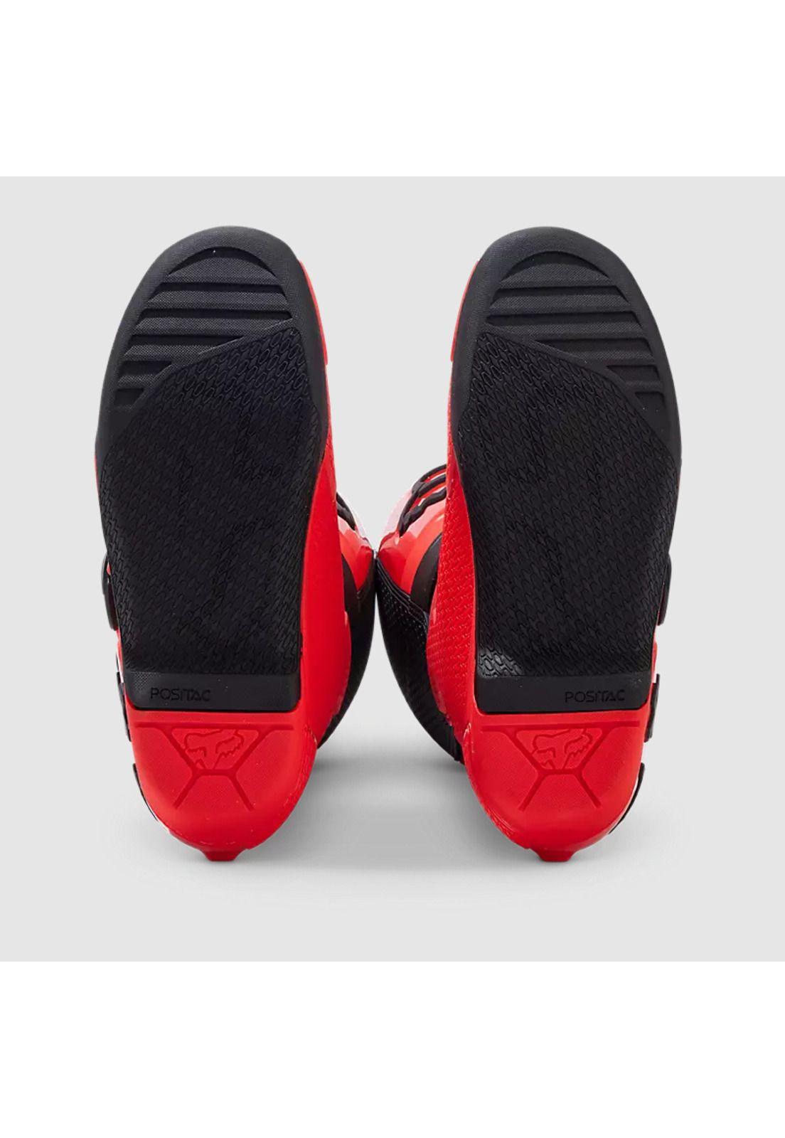 Botas Moto Niño Comp Rojo Fox-4
