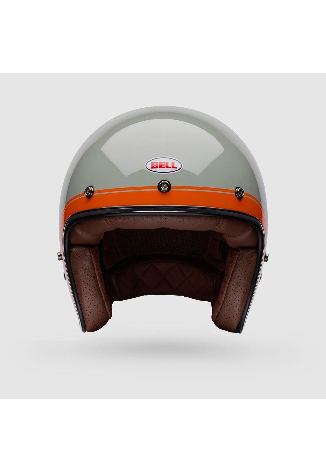 Casco Moto Calle Custom 500 Crate Gris Bell-2