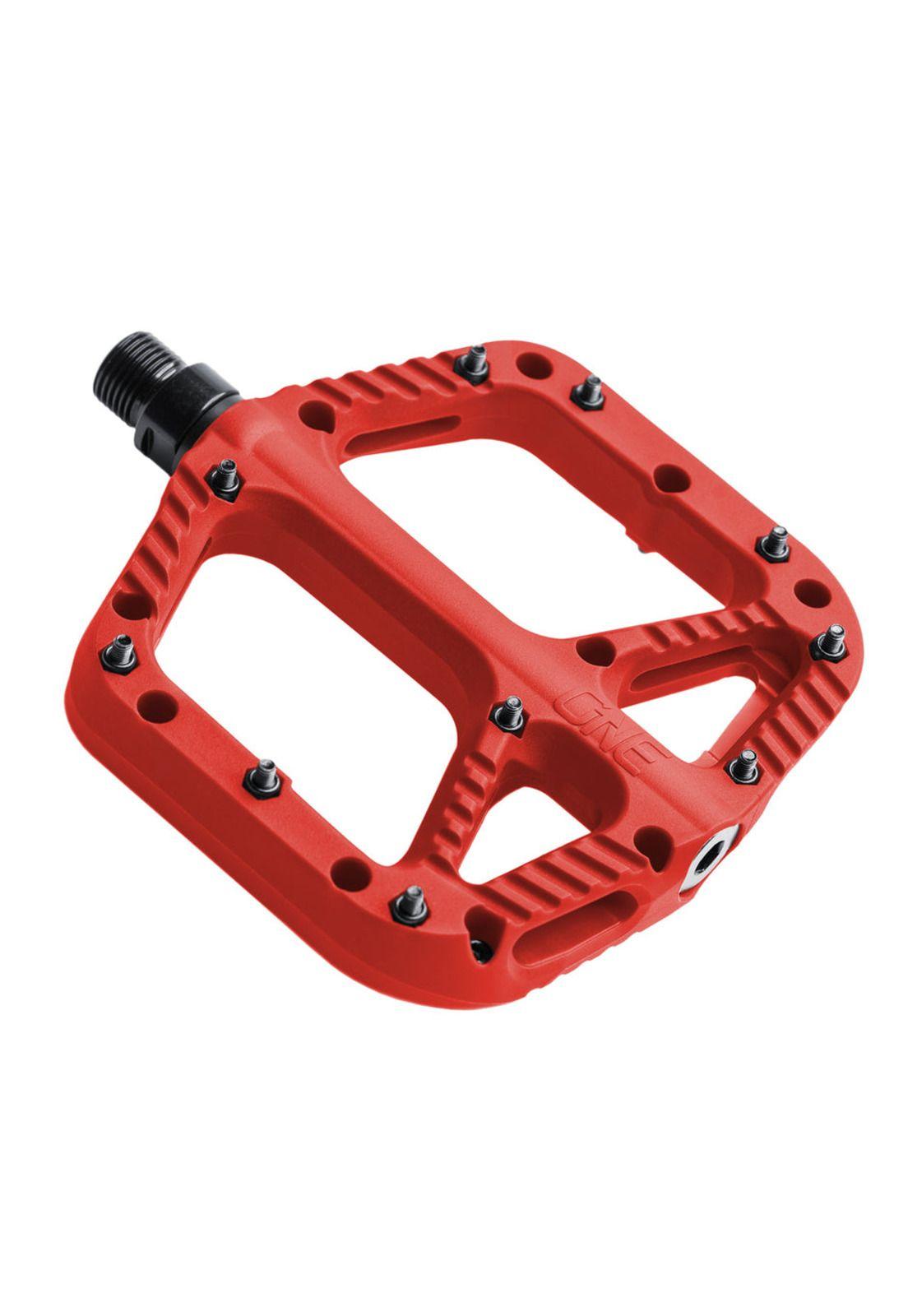 Pedales Bicicleta Flat Resina Rojo One Up-1