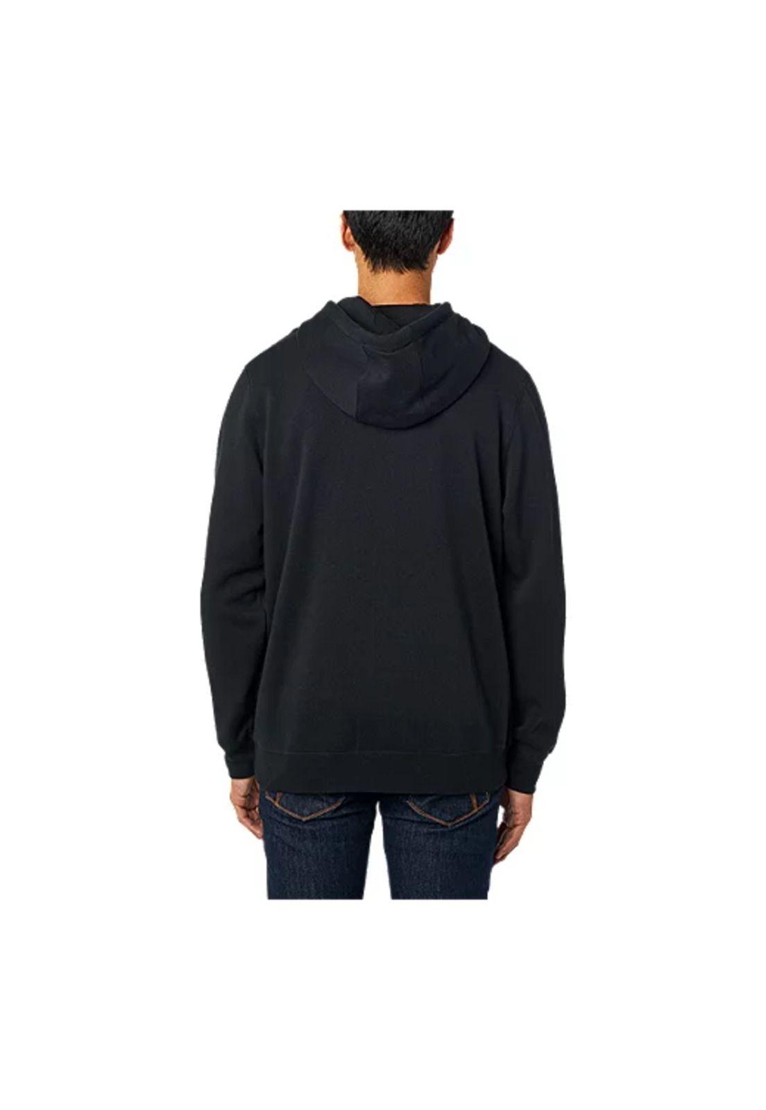 Poleron Lifestyle Apex Zip Negro Fox-2