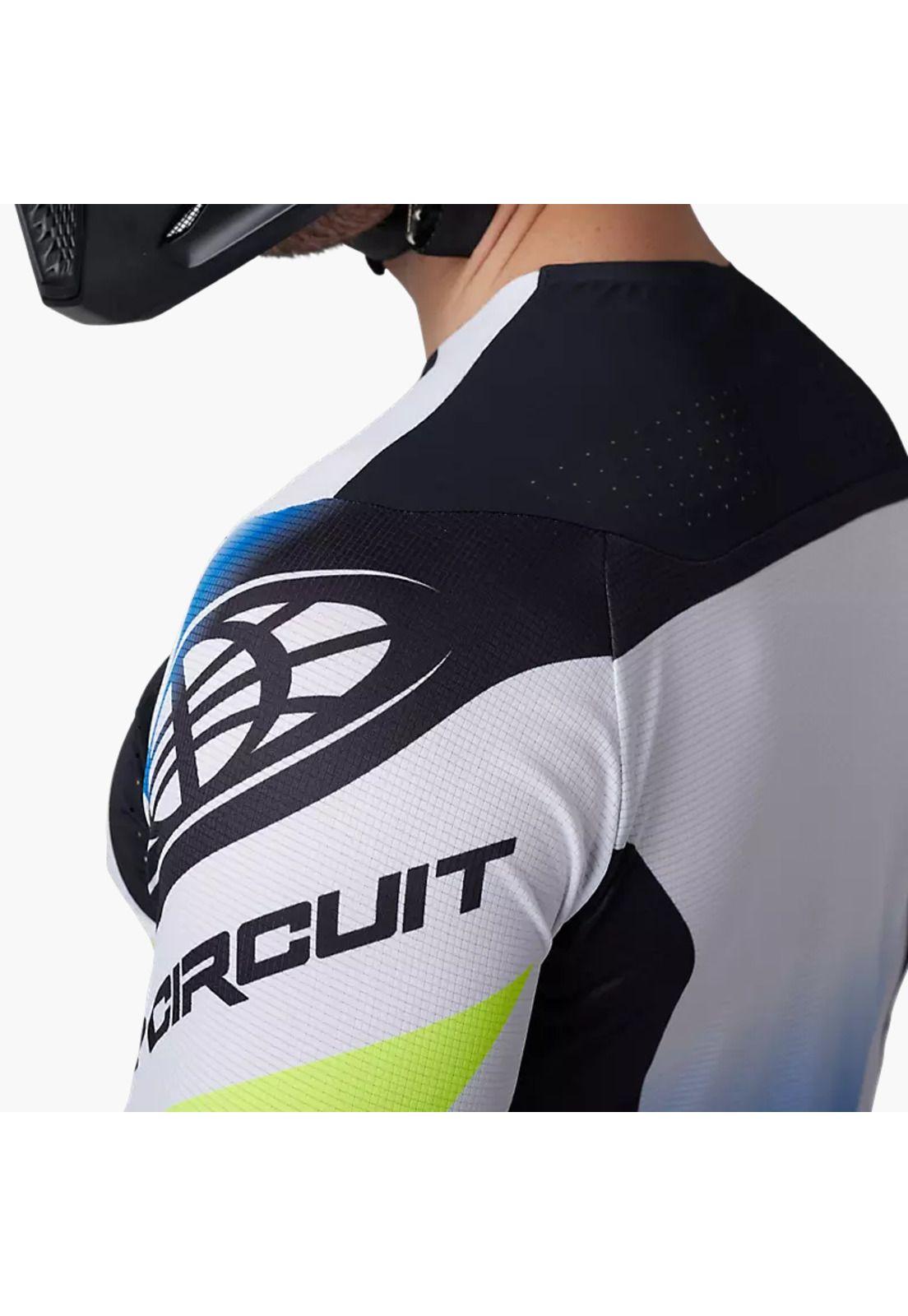 Polera Moto Flexair Pro Circuit Foyl Negro/Blanco Fox-4