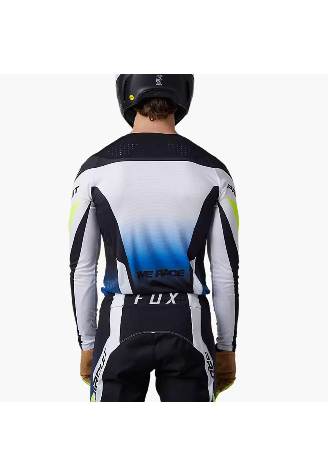 Polera Moto Flexair Pro Circuit Foyl Negro/Blanco Fox-2
