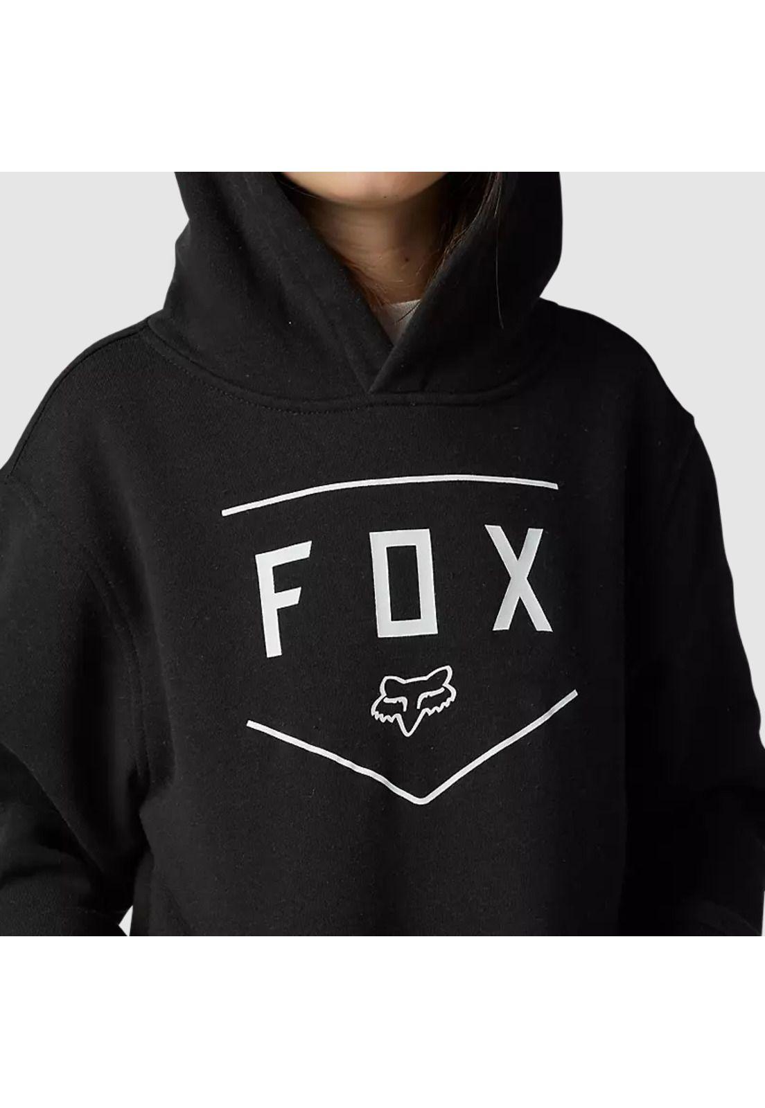 Poleron Lifestyle Niño Shield Negro Fox-3