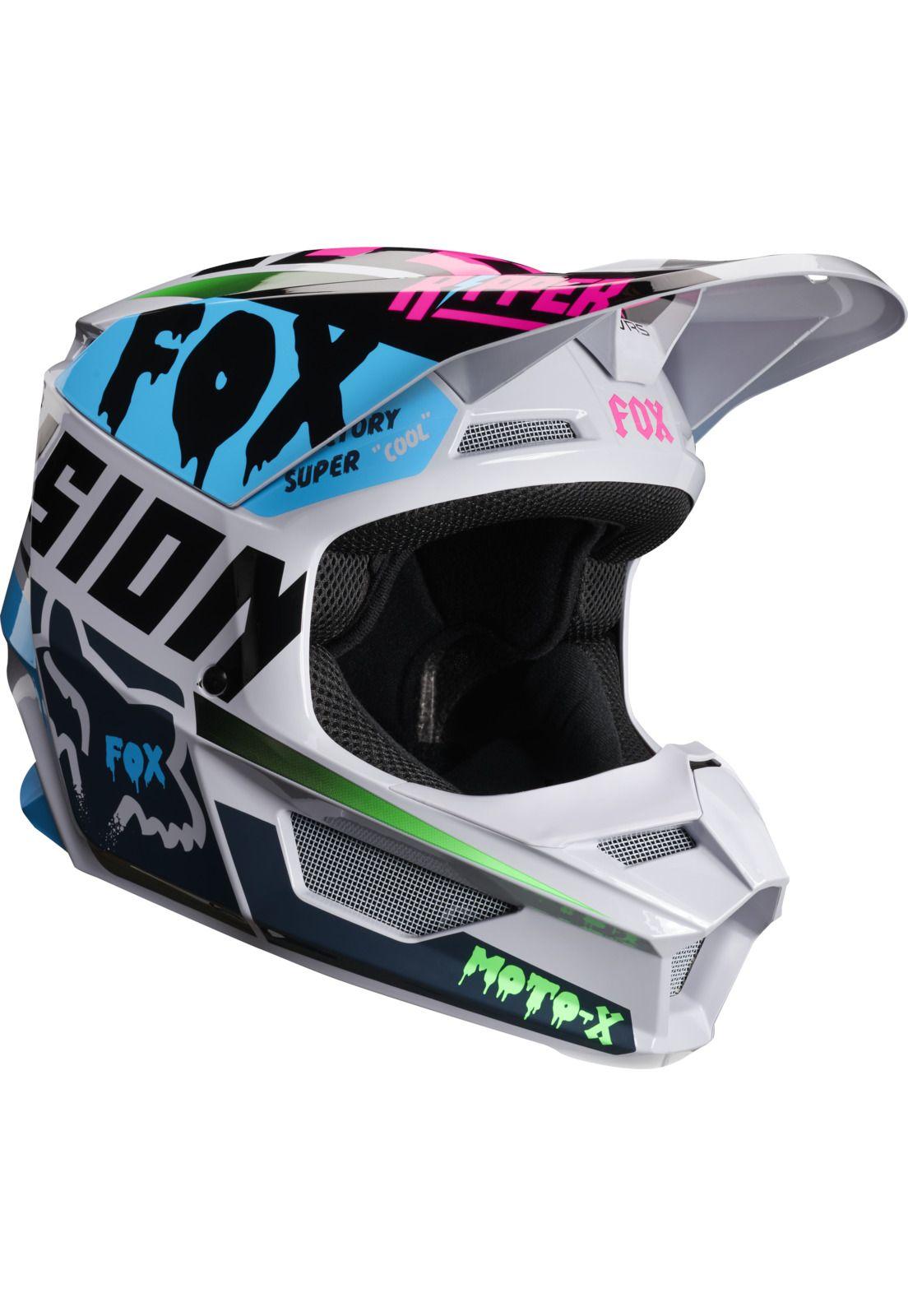 Casco Moto Niño V1 Czar Gris Fox-0