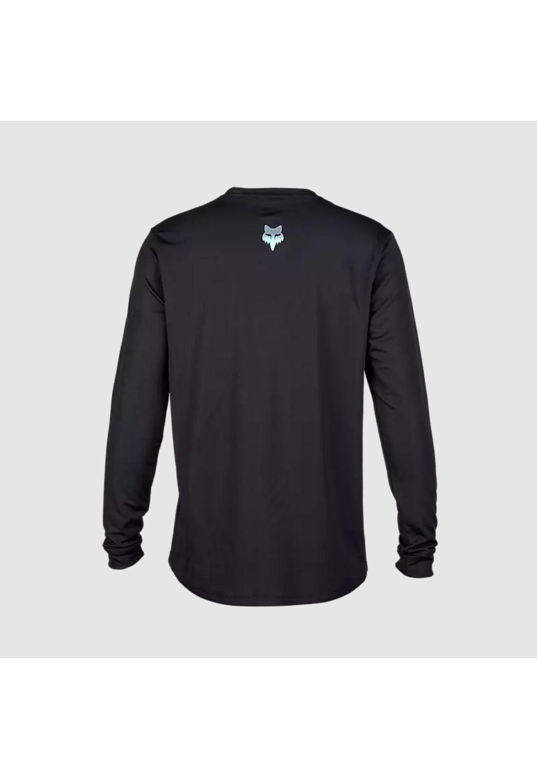 Polera Bicicleta Niño Ranger Race Manga Larga Negro Fox-1