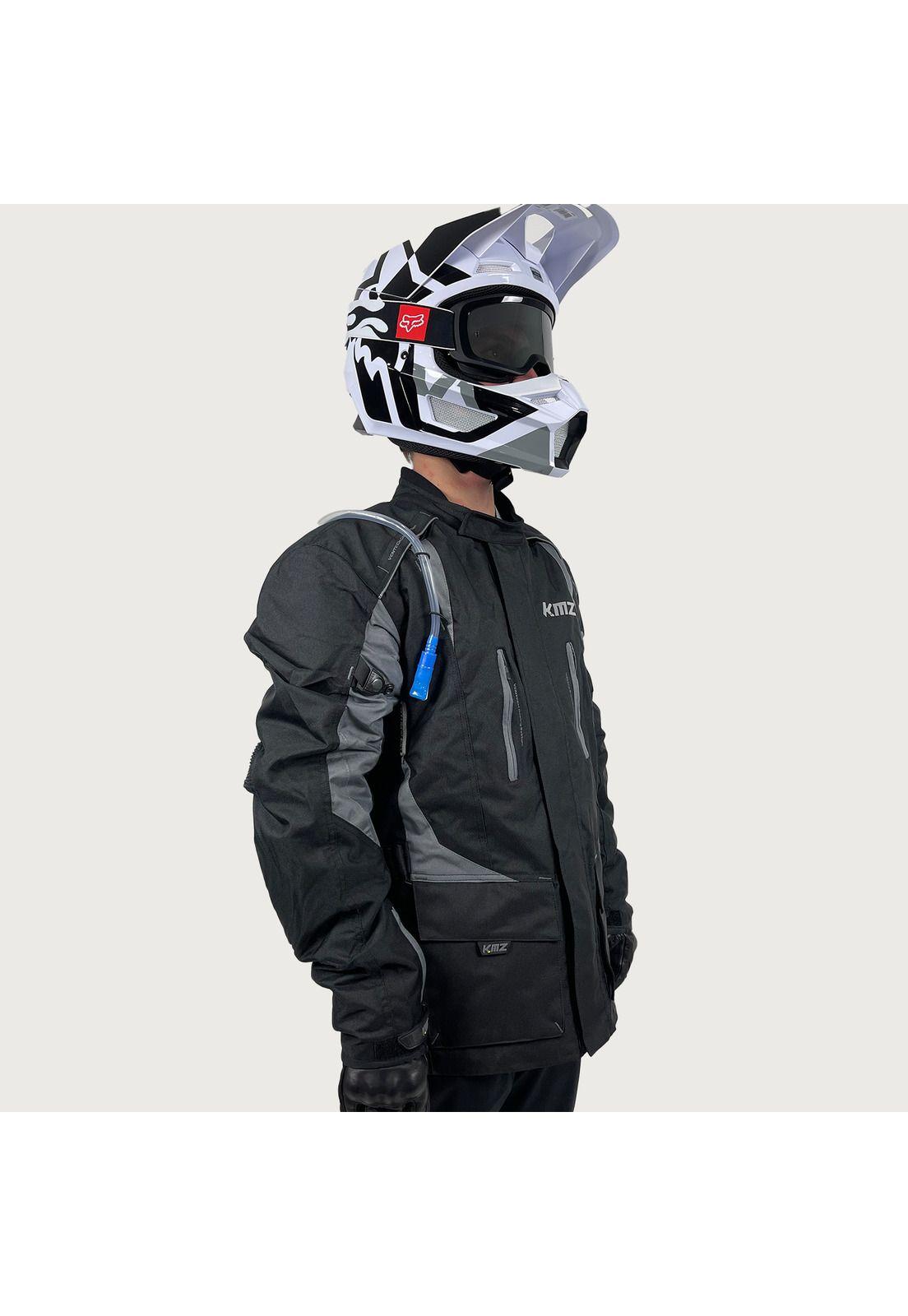 Chaqueta Moto Calle Camello Negro/Gris KMZ-1