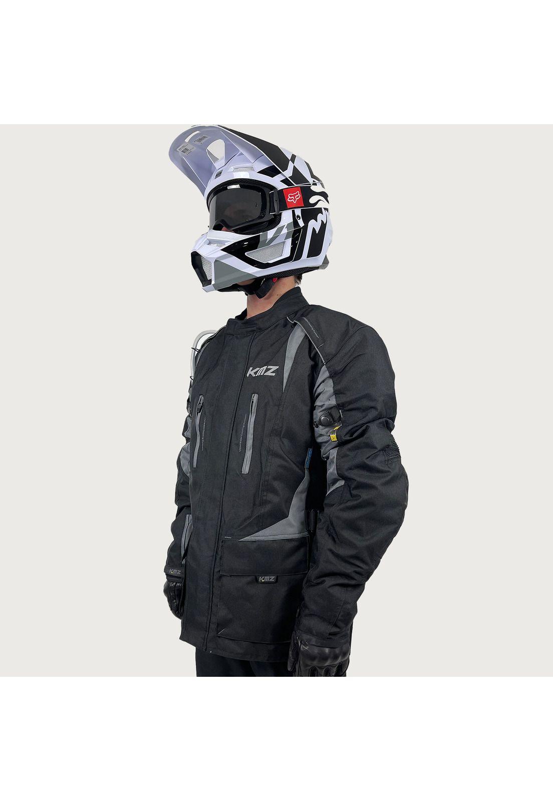 Chaqueta Moto Calle Camello Negro/Gris KMZ-2