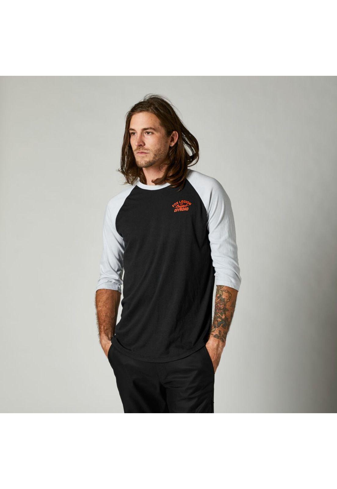 Polera Lifestyle Raglan Original Speed 3/4 Negro Fox-2