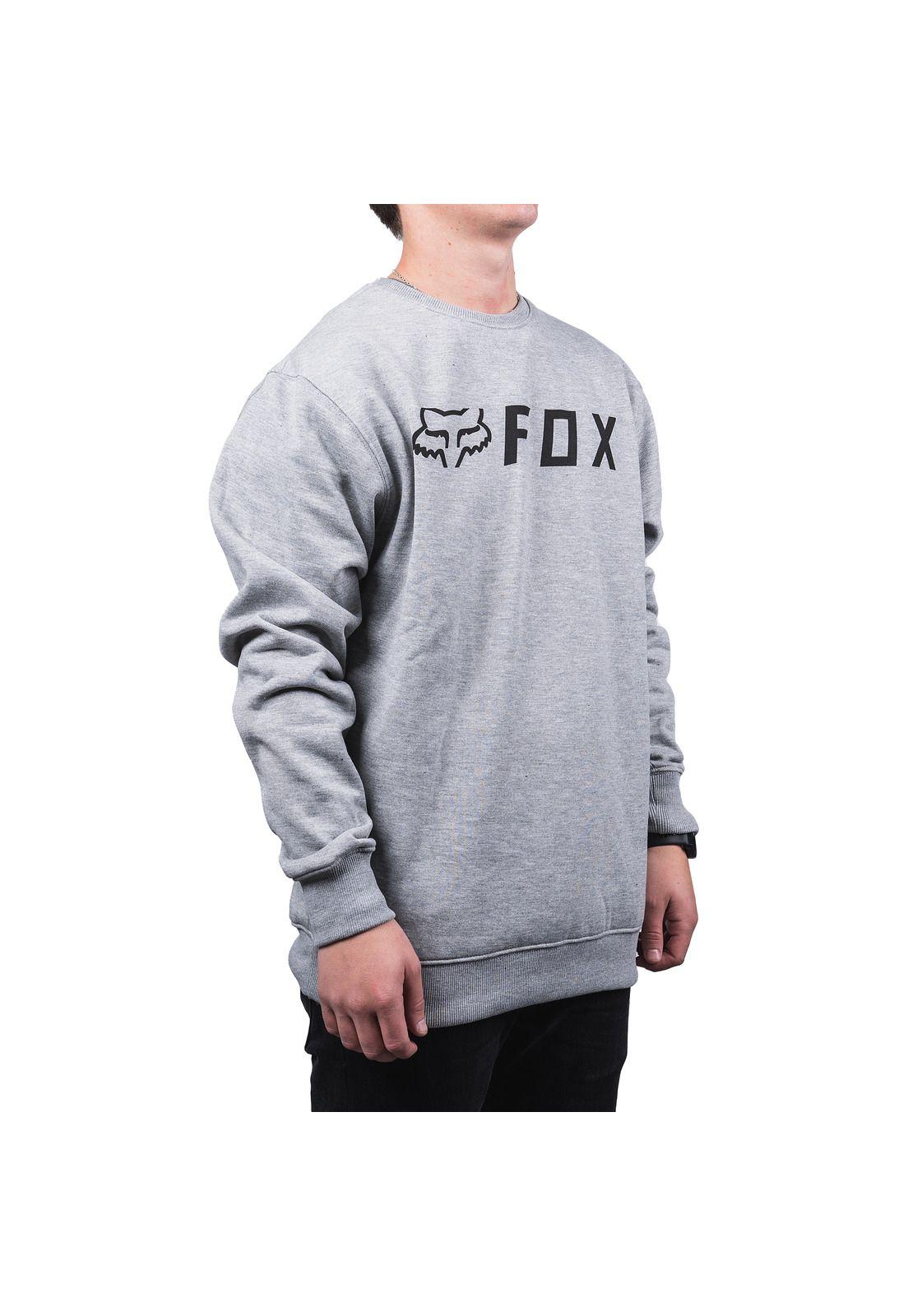 Poleron Lifestyle Refract Crew Gris Fox-3