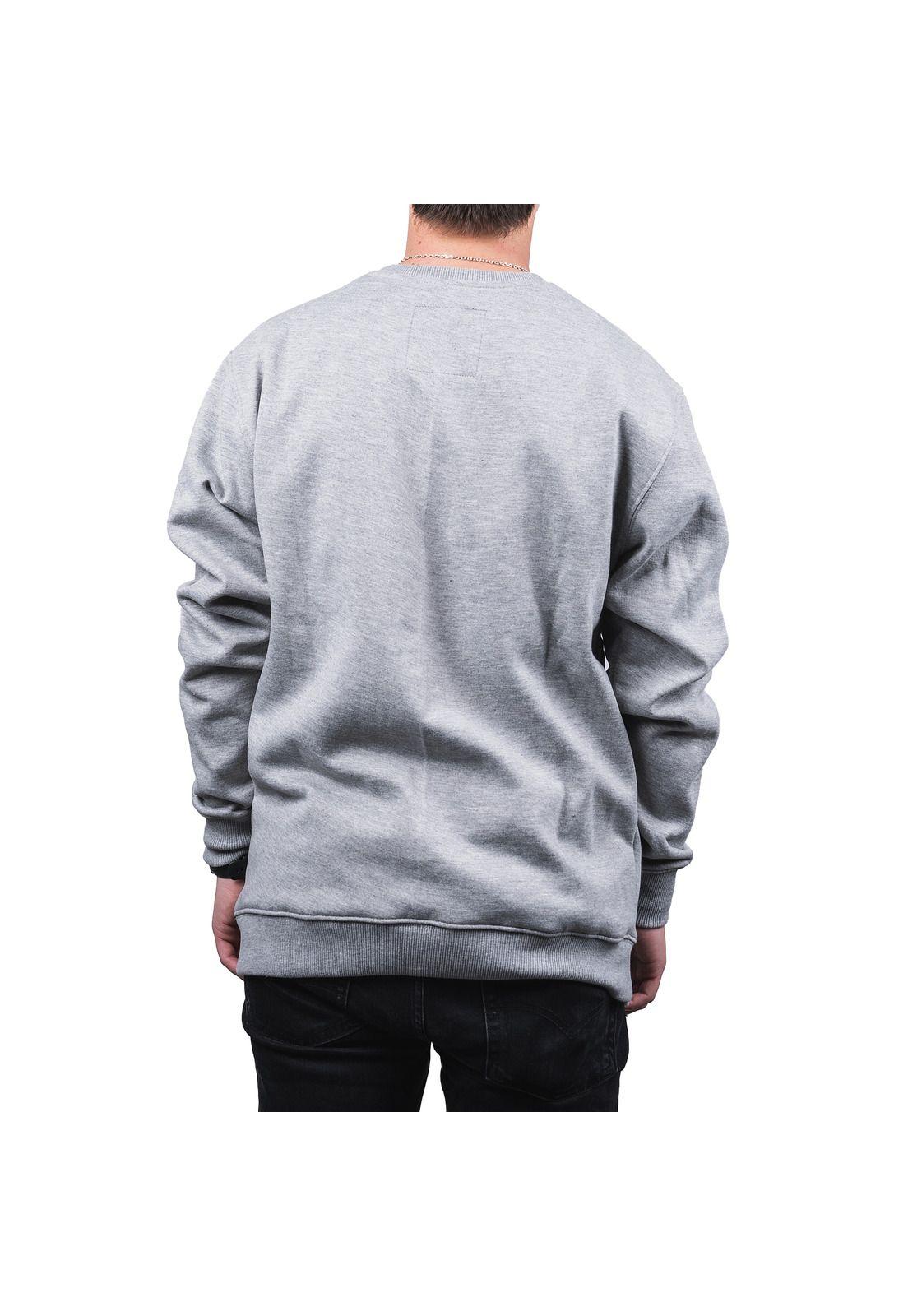 Poleron Lifestyle Refract Crew Gris Fox-4