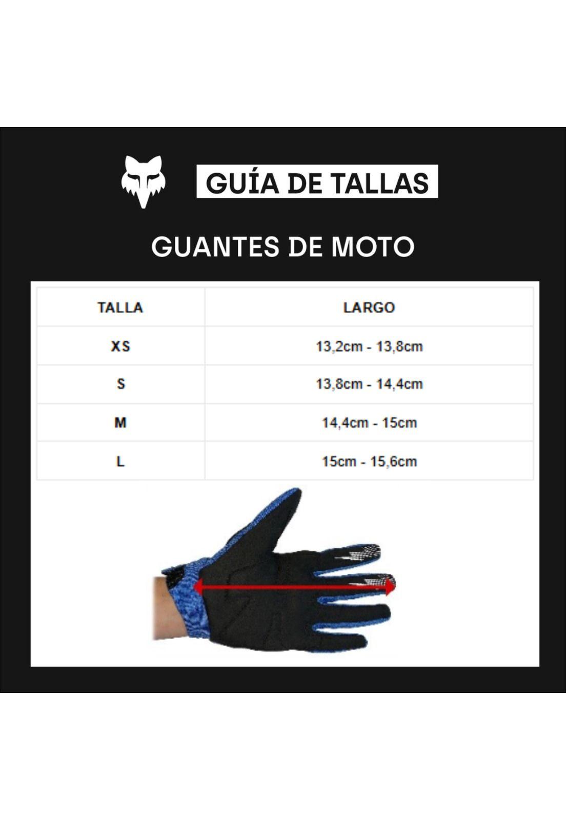 Guantes Moto Niña 180 Race Spec Azul Fox-2