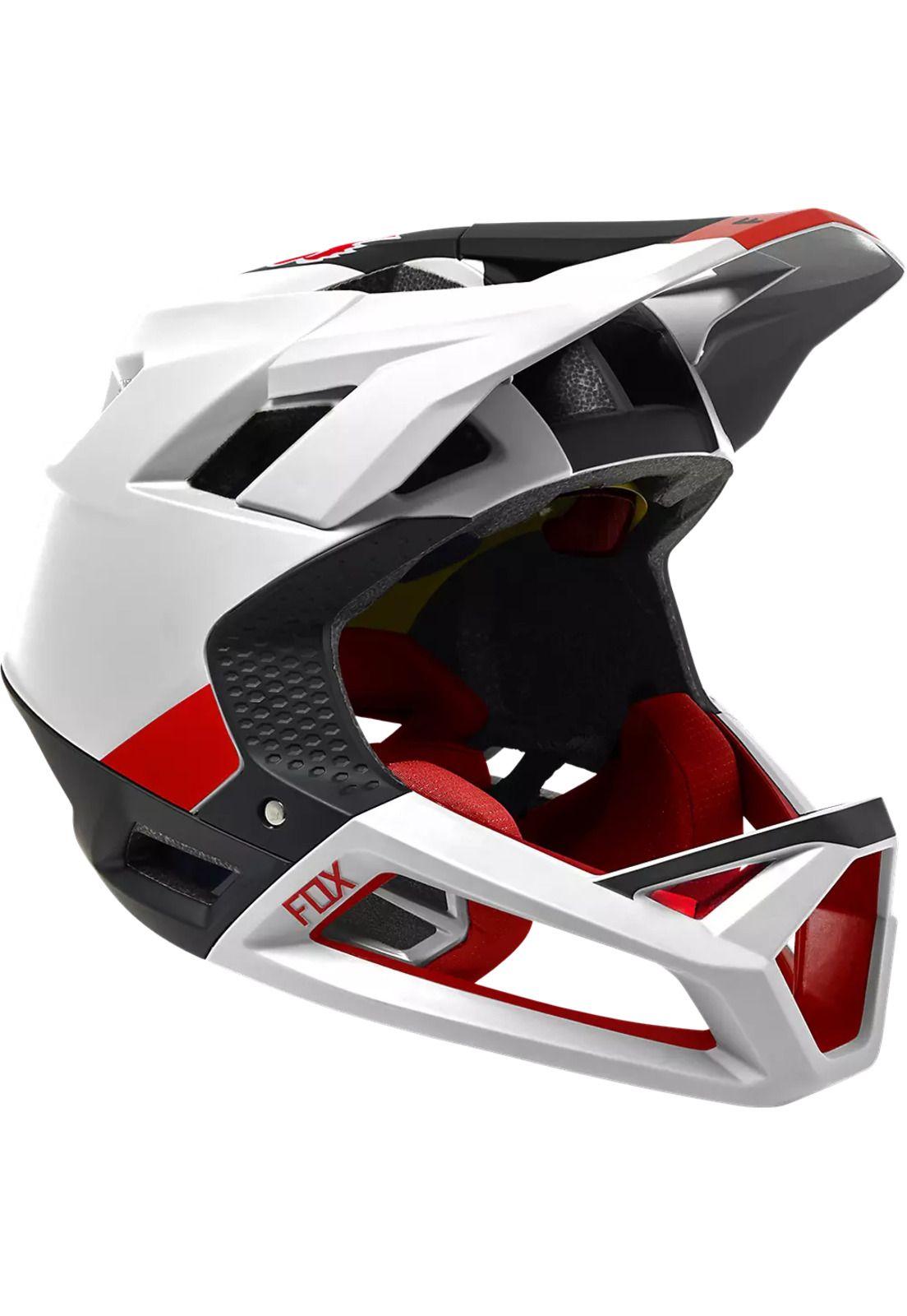 Casco Bicicleta Proframe Blocked Blanco/Negro/Rojo Fox-0