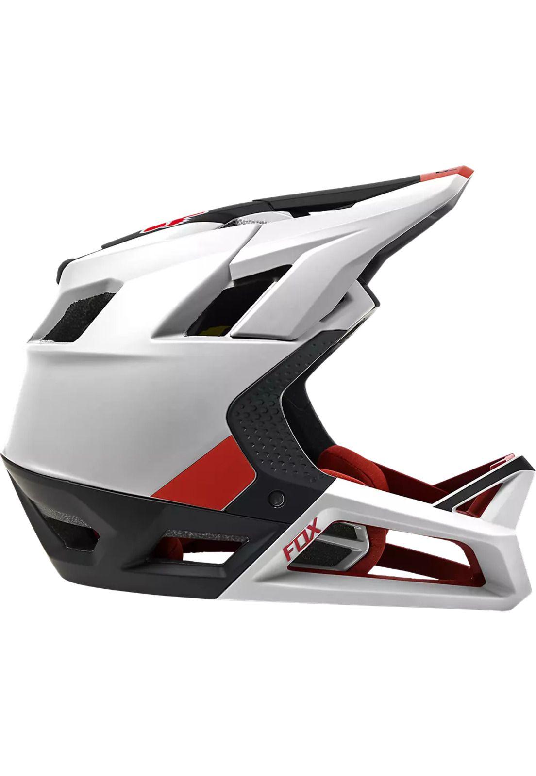 Casco Bicicleta Proframe Blocked Blanco/Negro/Rojo Fox-1