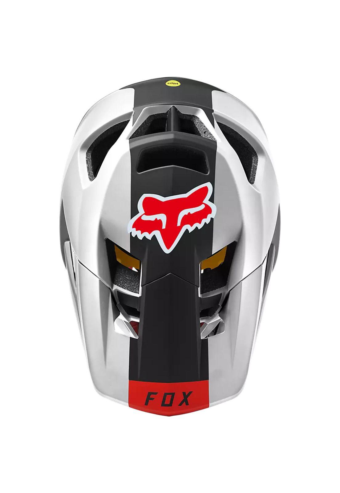 Casco Bicicleta Proframe Blocked Blanco/Negro/Rojo Fox-3