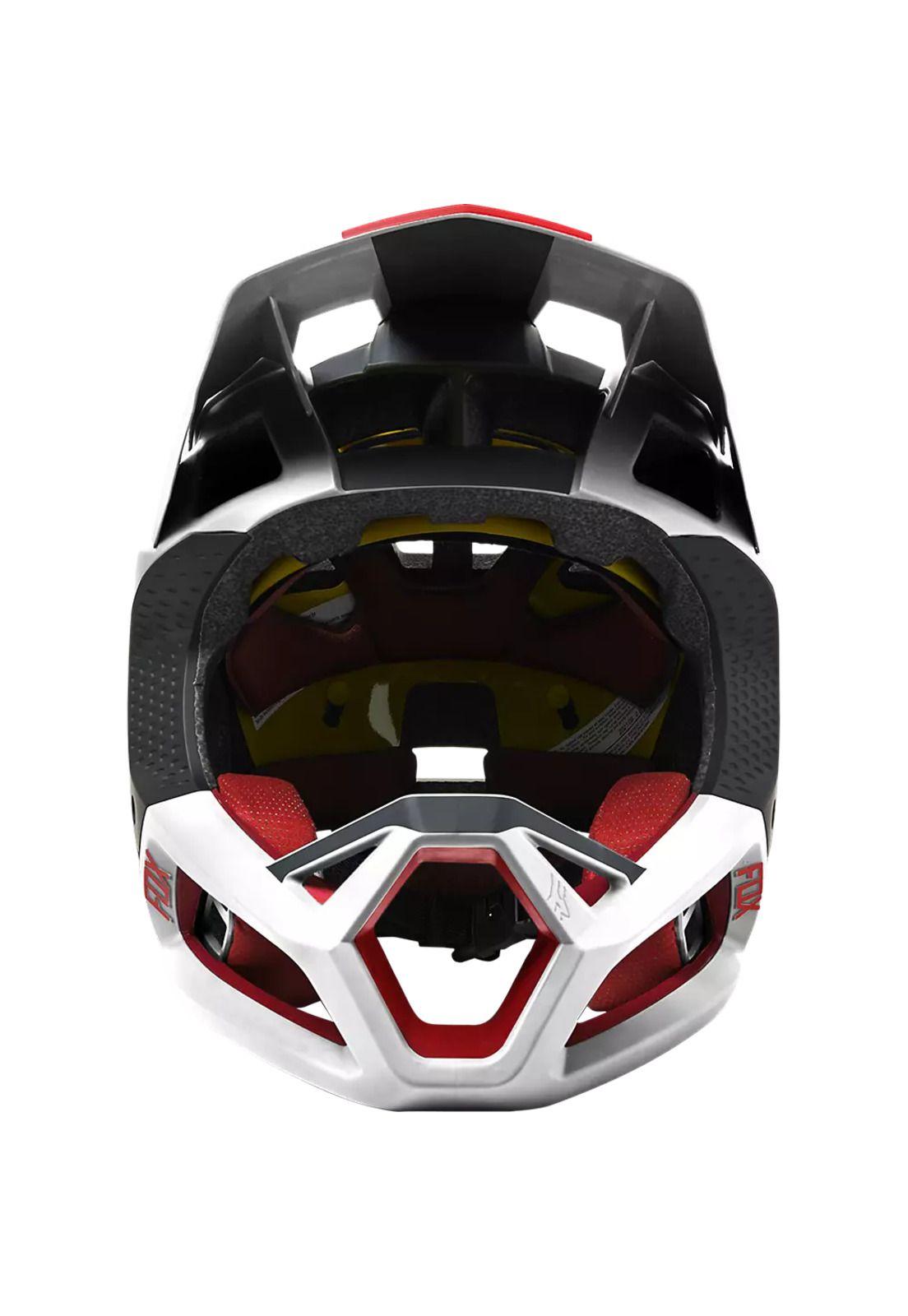 Casco Bicicleta Proframe Blocked Blanco/Negro/Rojo Fox-4