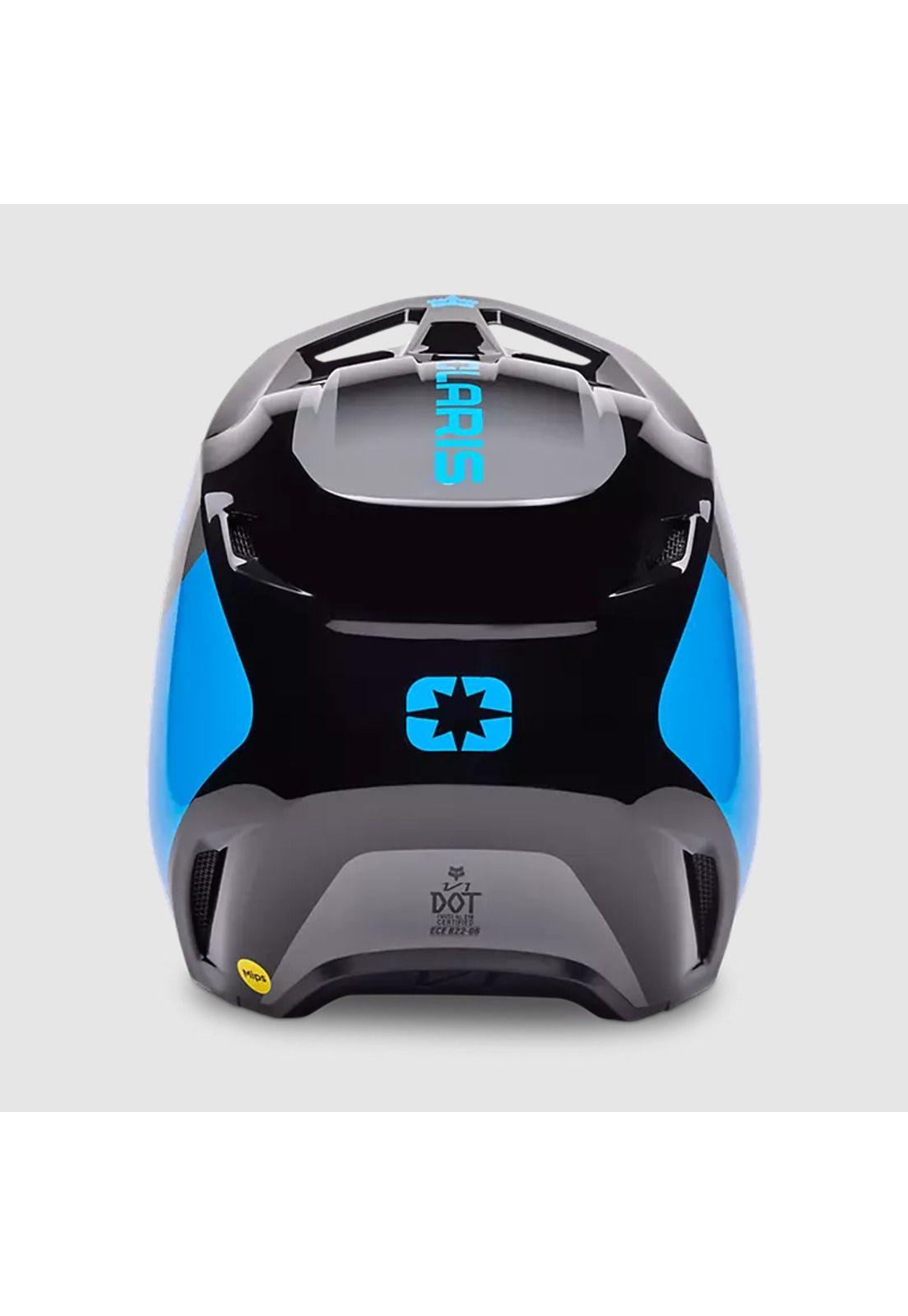 Casco Moto V1 Polaris Negro/Azul Fox-5