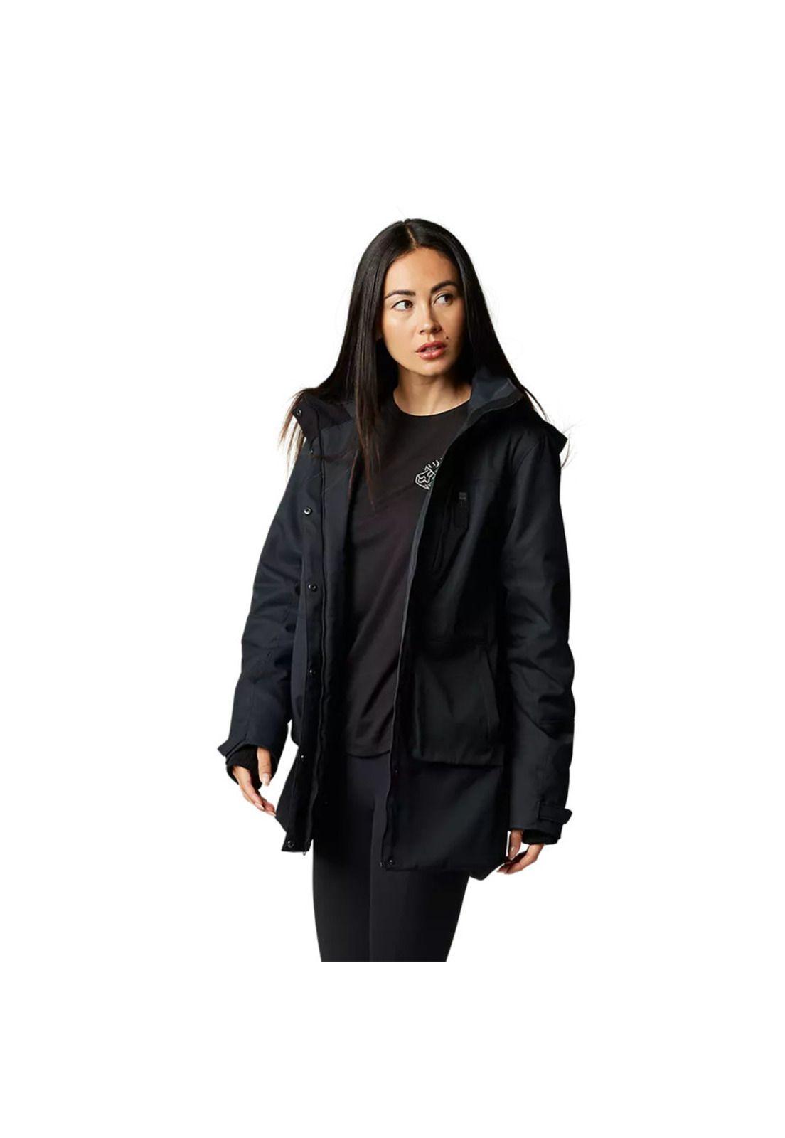 Chaqueta Parka Lifestyle Mujer Polarizing Negro Fox-1