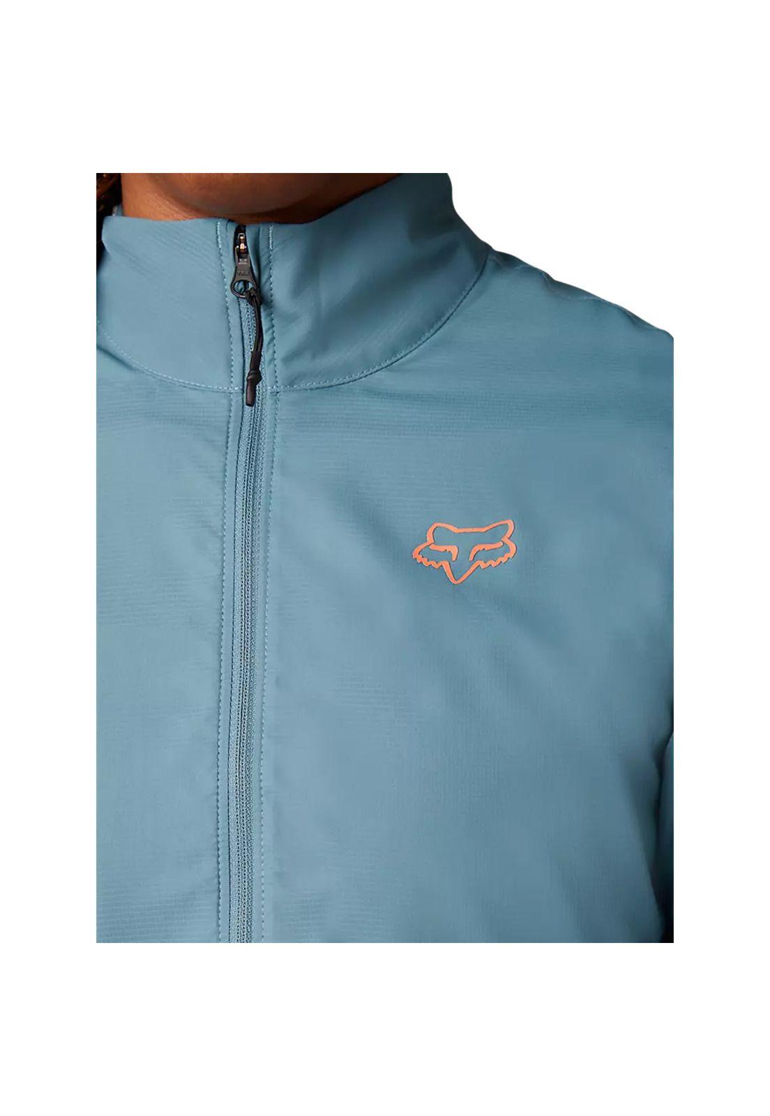 Chaqueta Cortavientos Bicicleta Mujer Ranger Celeste/Morado Fox-4