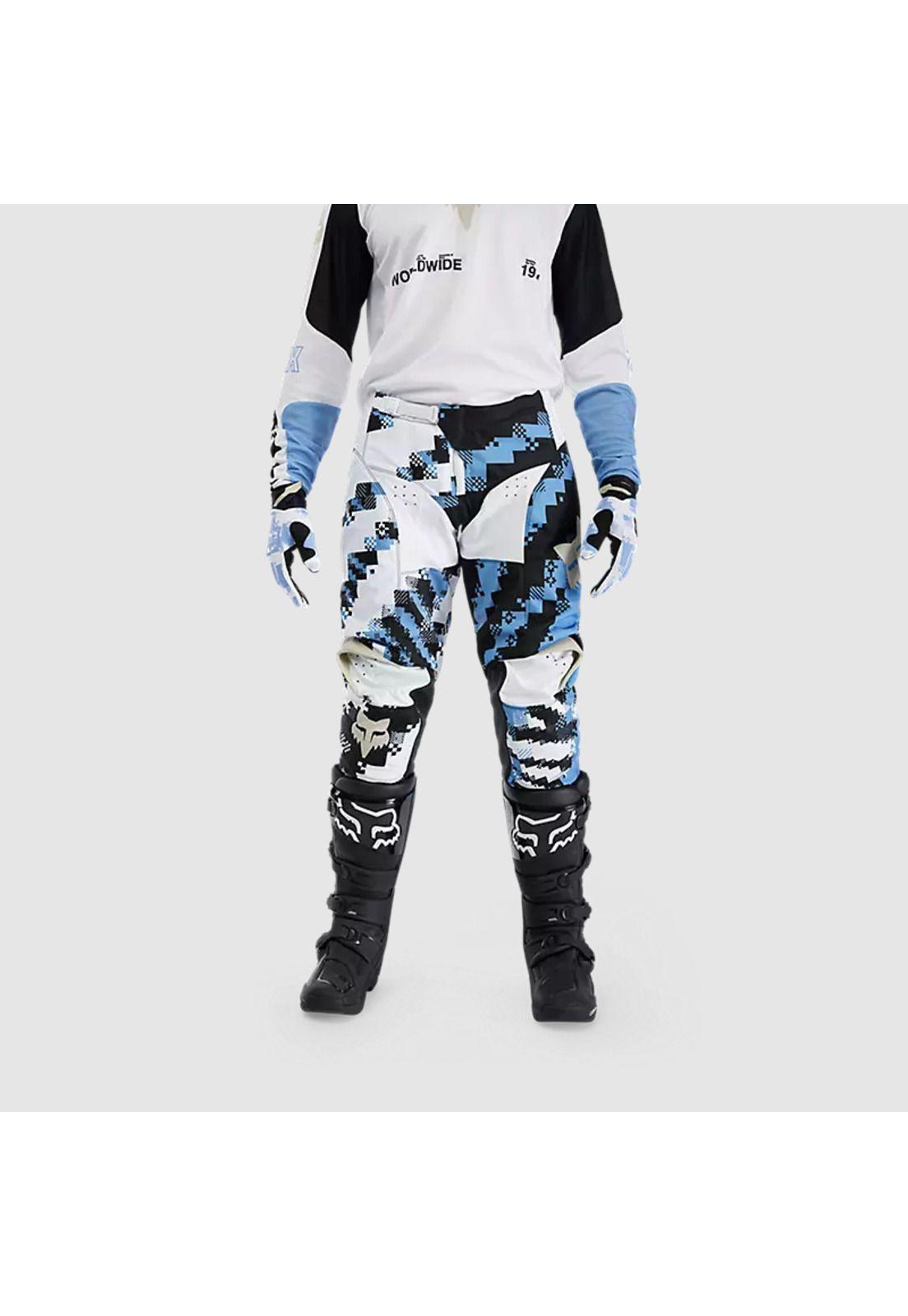 Pantalon Moto 180 Digi Image Blanco Fox-2