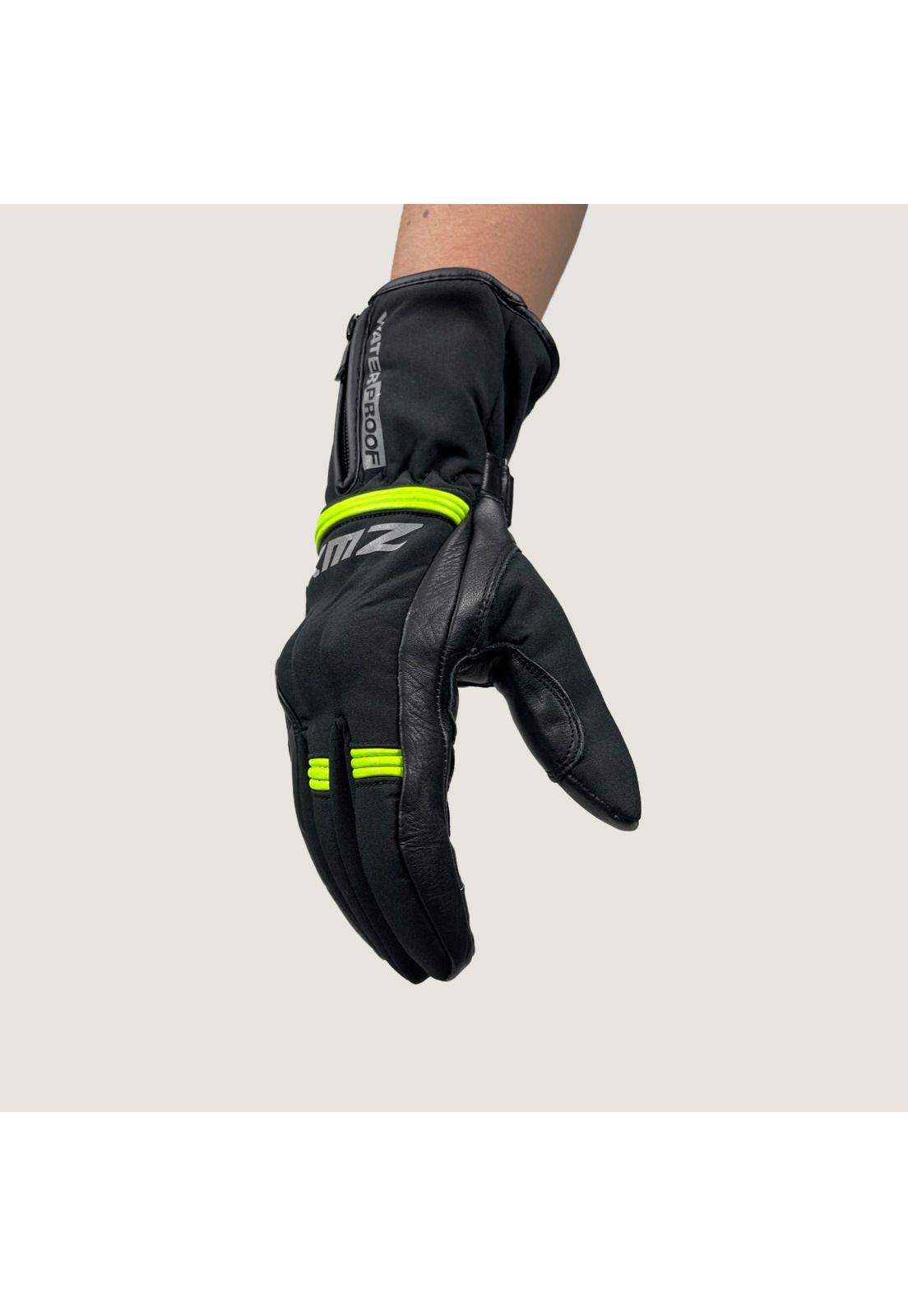 Guantes Moto Calle Invierno Negro/Amarillo KMZ-2