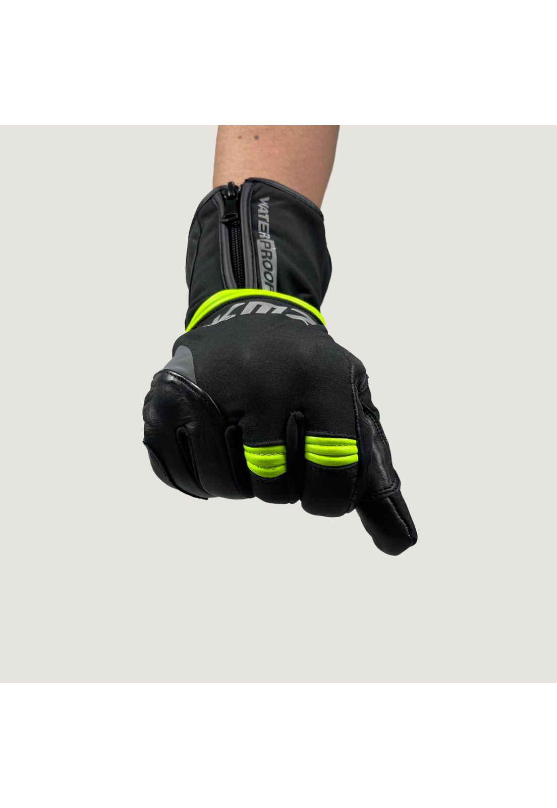 Guantes Moto Calle Invierno Negro/Amarillo KMZ-3
