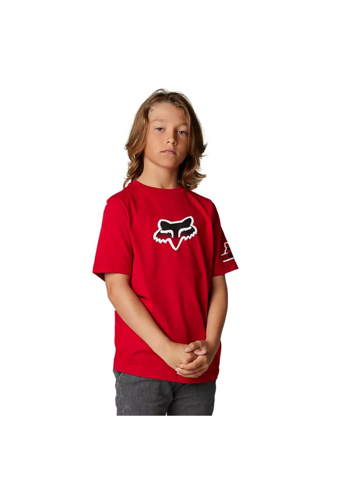 Polera Lifestyle Niño Vizen Rojo Fox-0